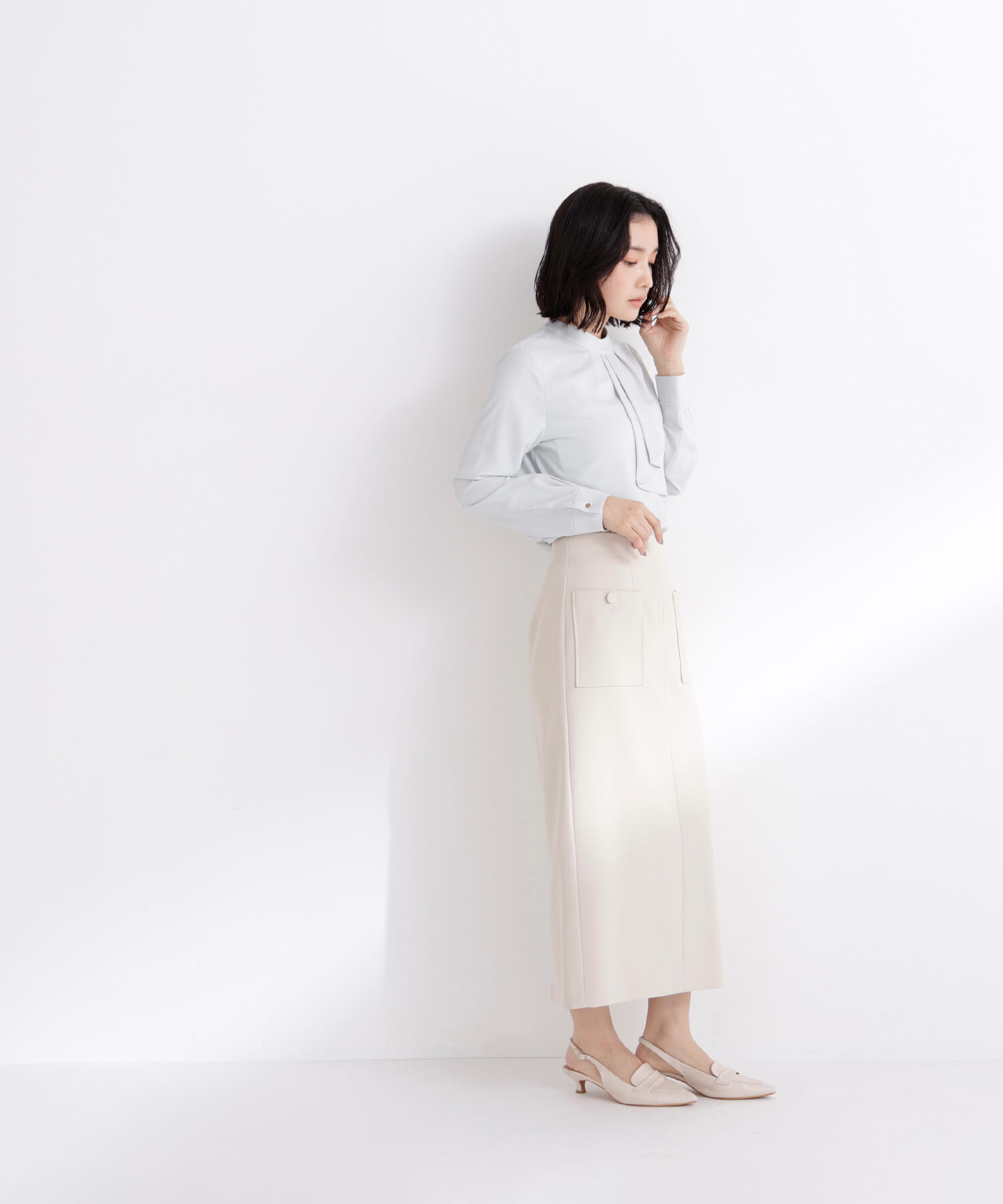 「アウトポケットナロースカート」|スカート|