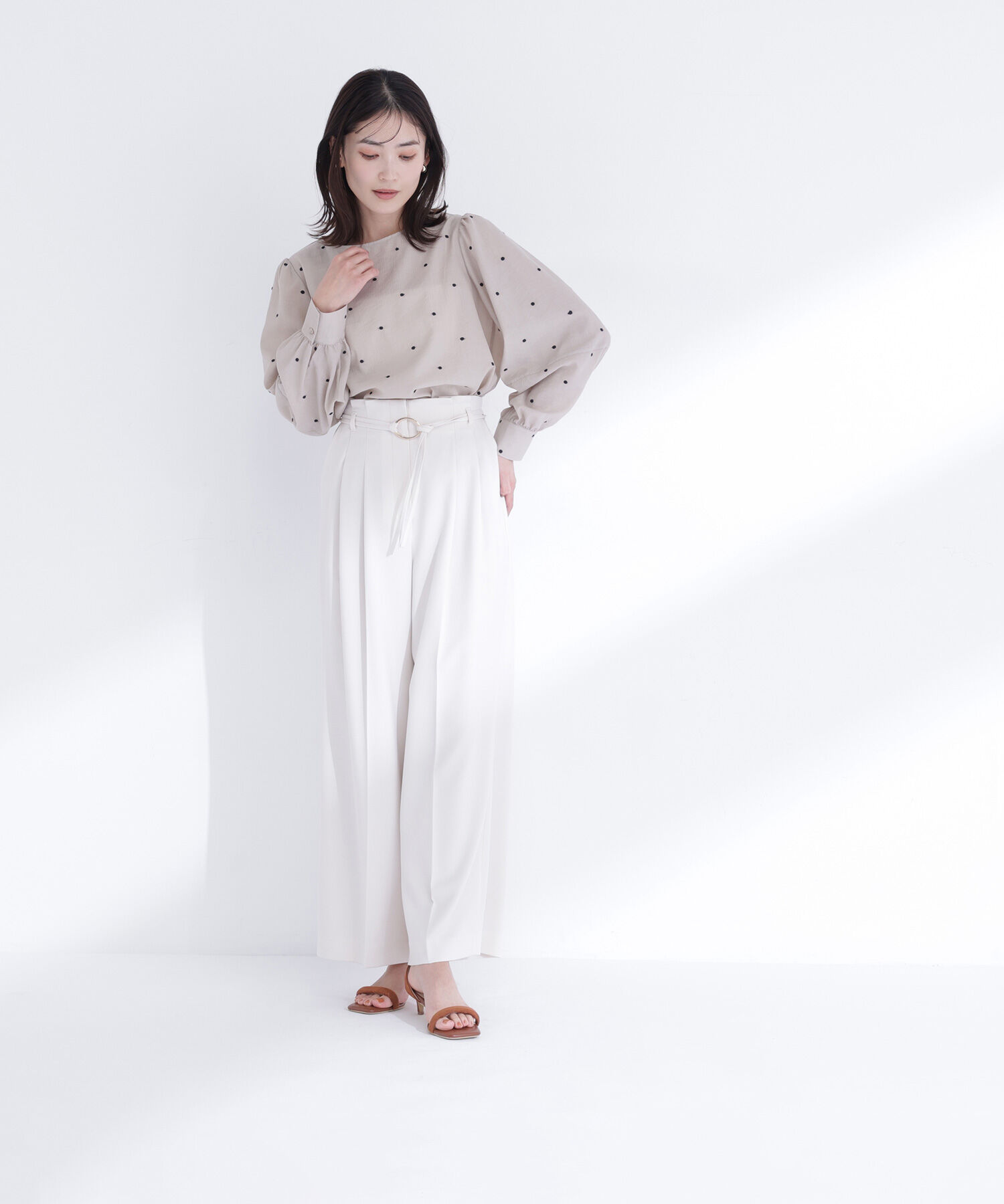  「ダブルベルトワイドパンツ」|その他|