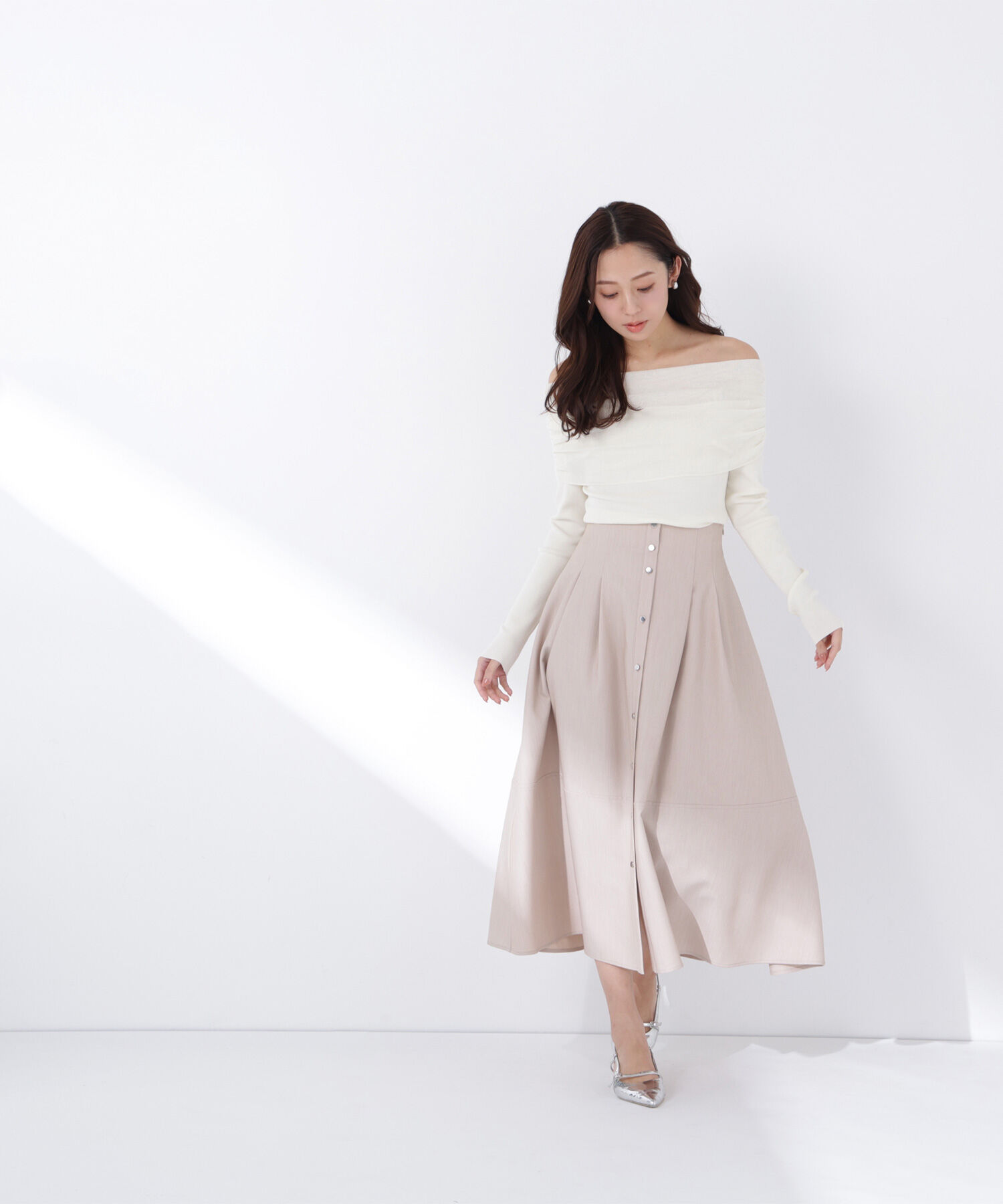  「オフショルコンパクトニット」|ニット・セーター|