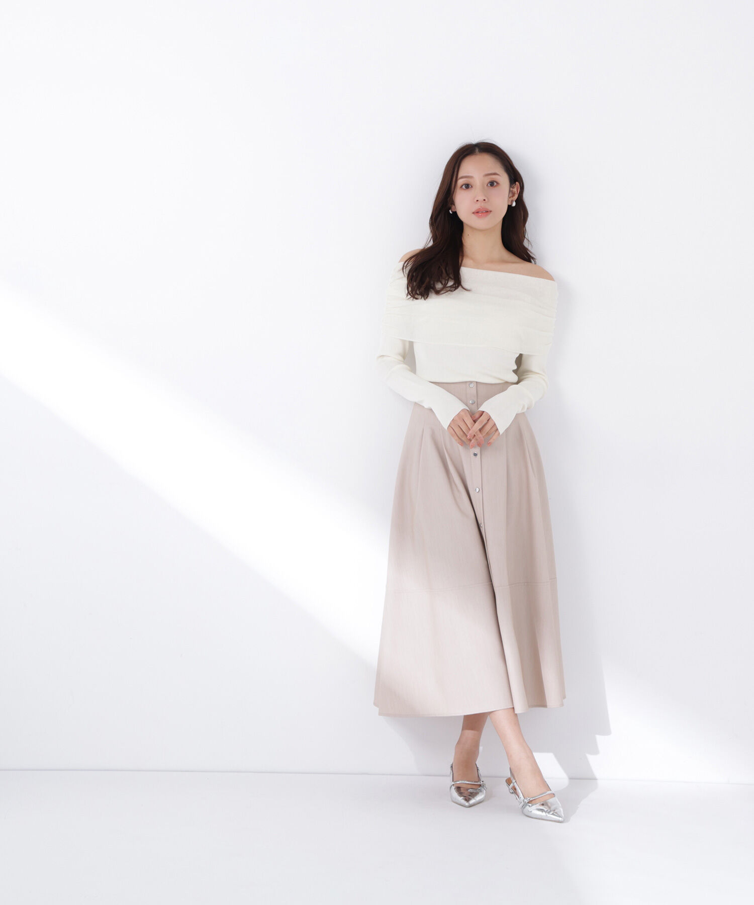  「オフショルコンパクトニット」|ニット・セーター|