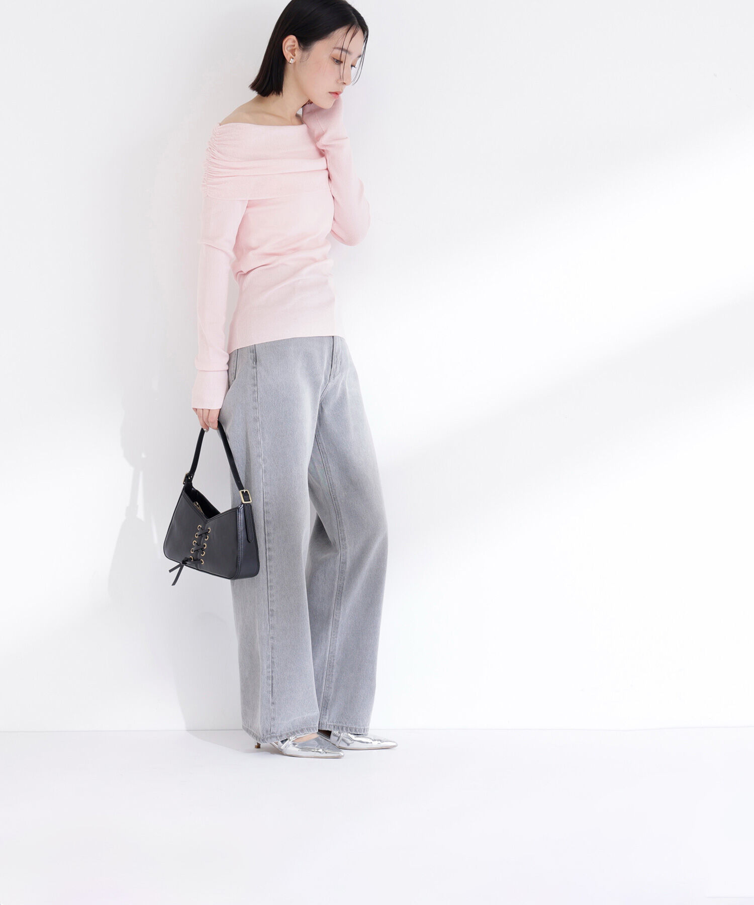  「オフショルコンパクトニット」|ニット・セーター|