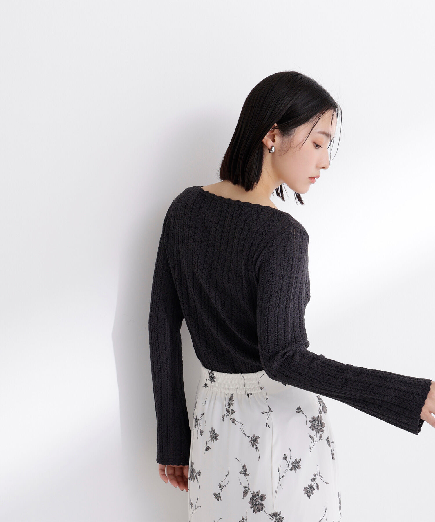  「柄編みスカラップニット」|ニット・セーター|