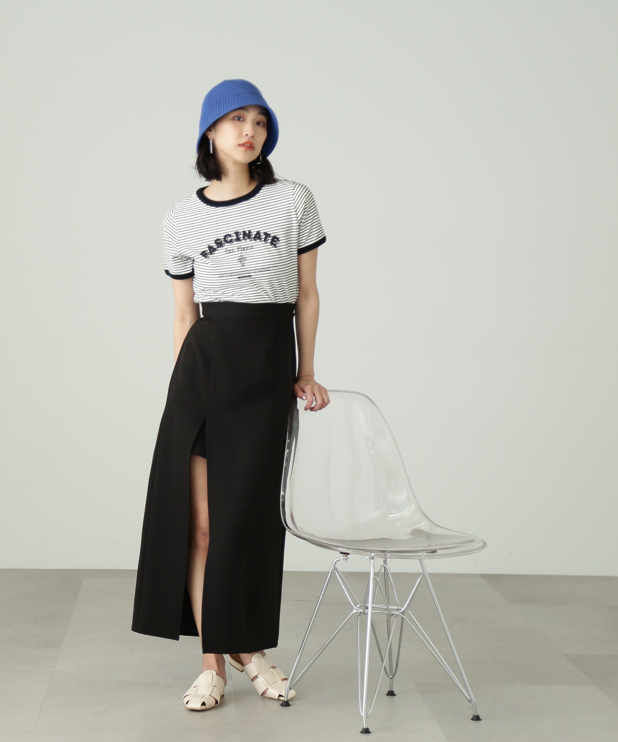  「深スリットレイヤードスカート」|スカート|