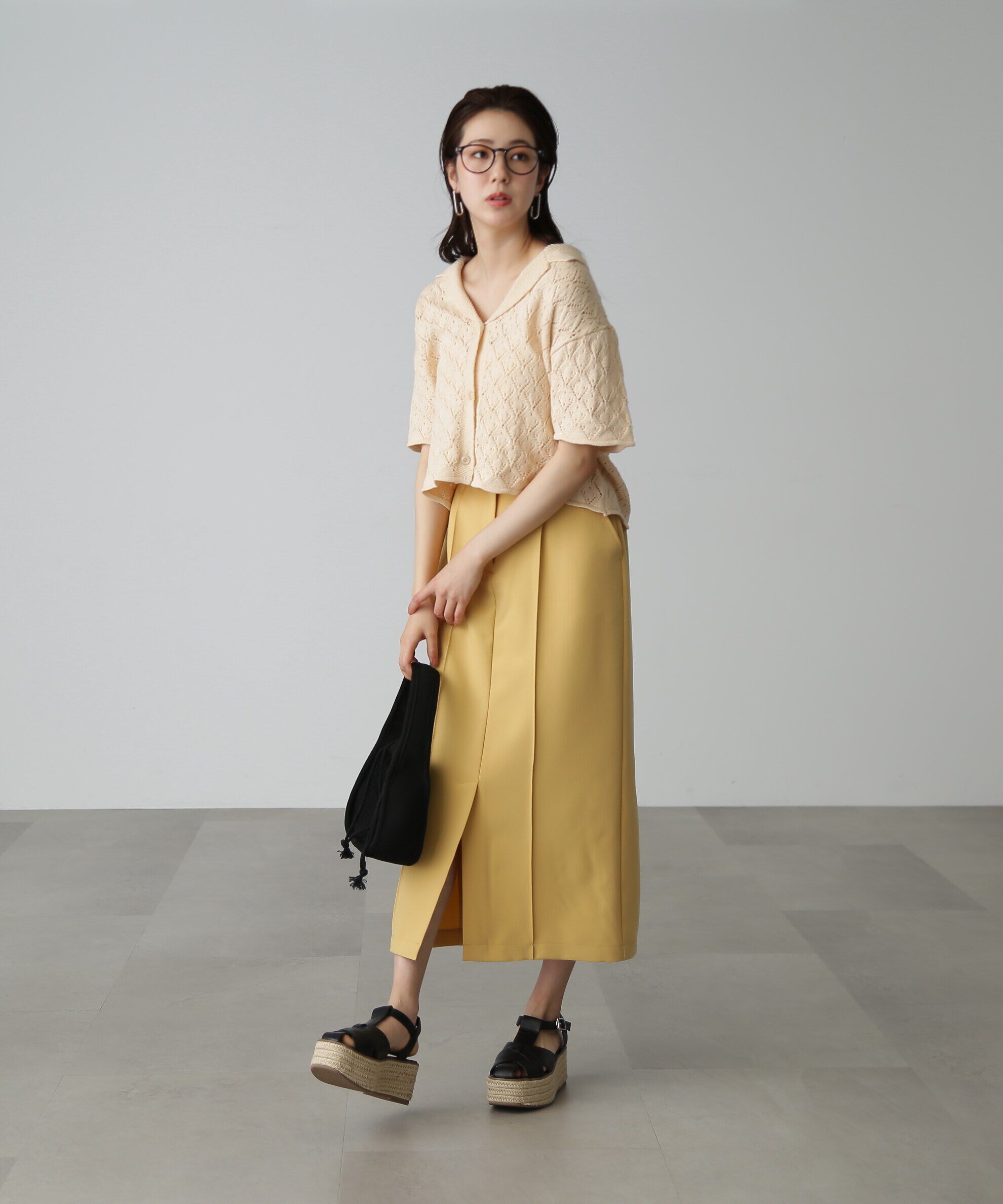  「[低身長サイズ/Sシリーズ]ピンタックナロースカート」|スカート|