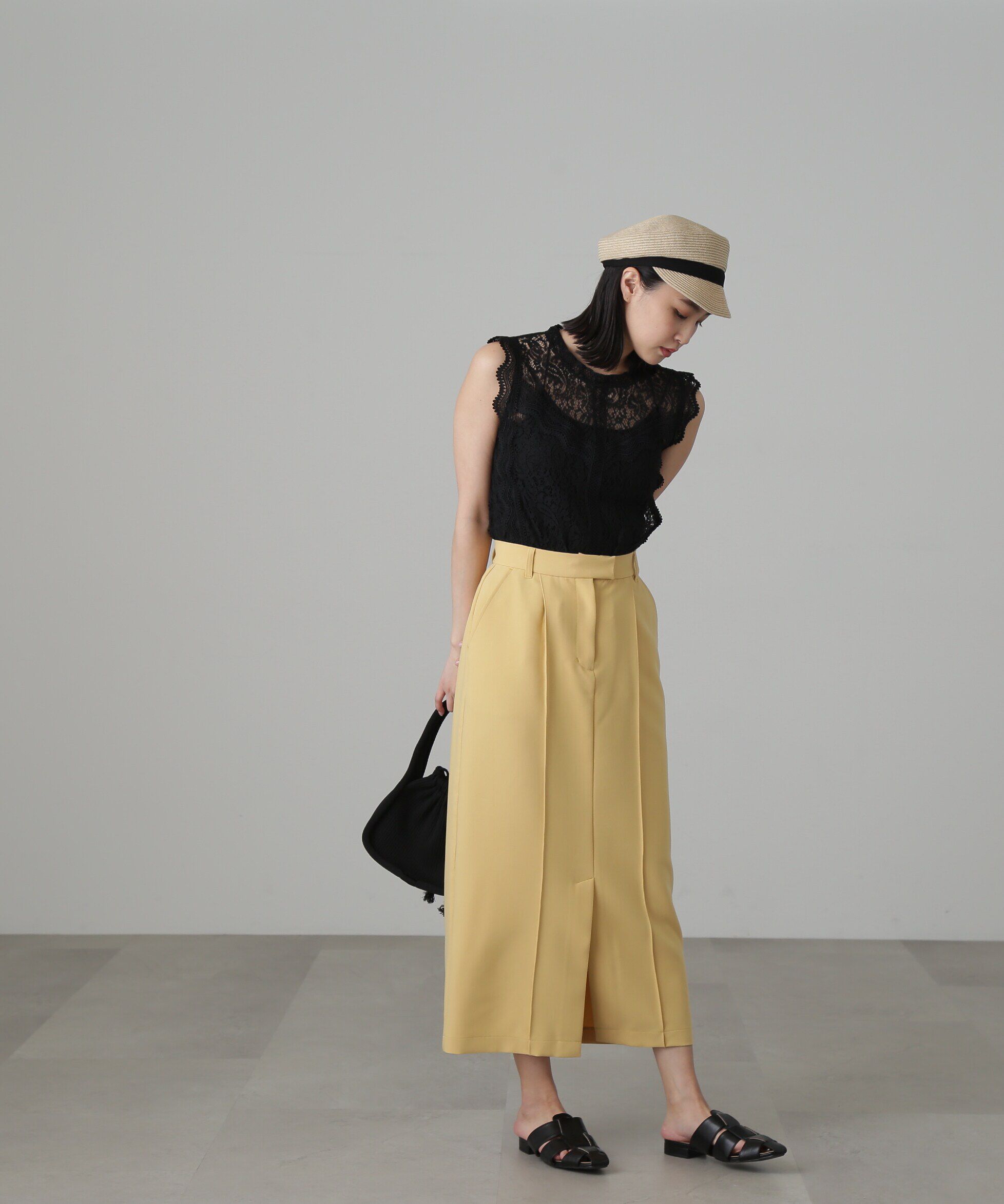  「[低身長サイズ/Sシリーズ]ピンタックナロースカート」|スカート|