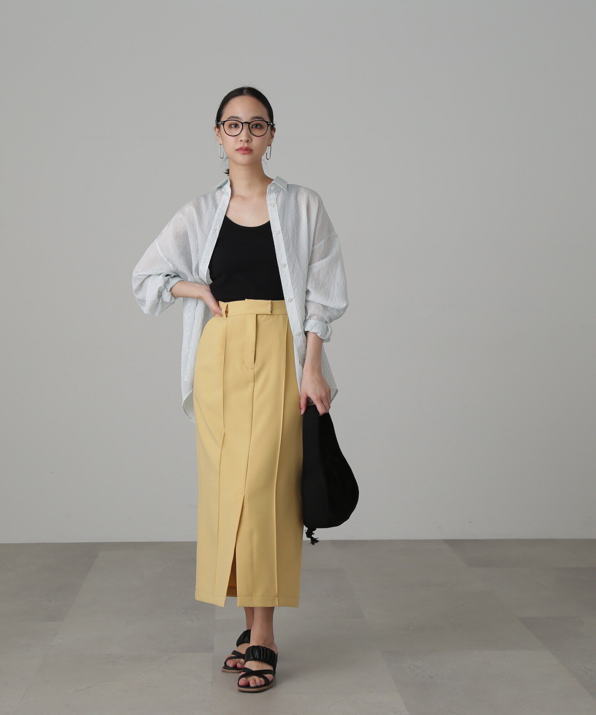  「[低身長サイズ/Sシリーズ]ピンタックナロースカート」|スカート|