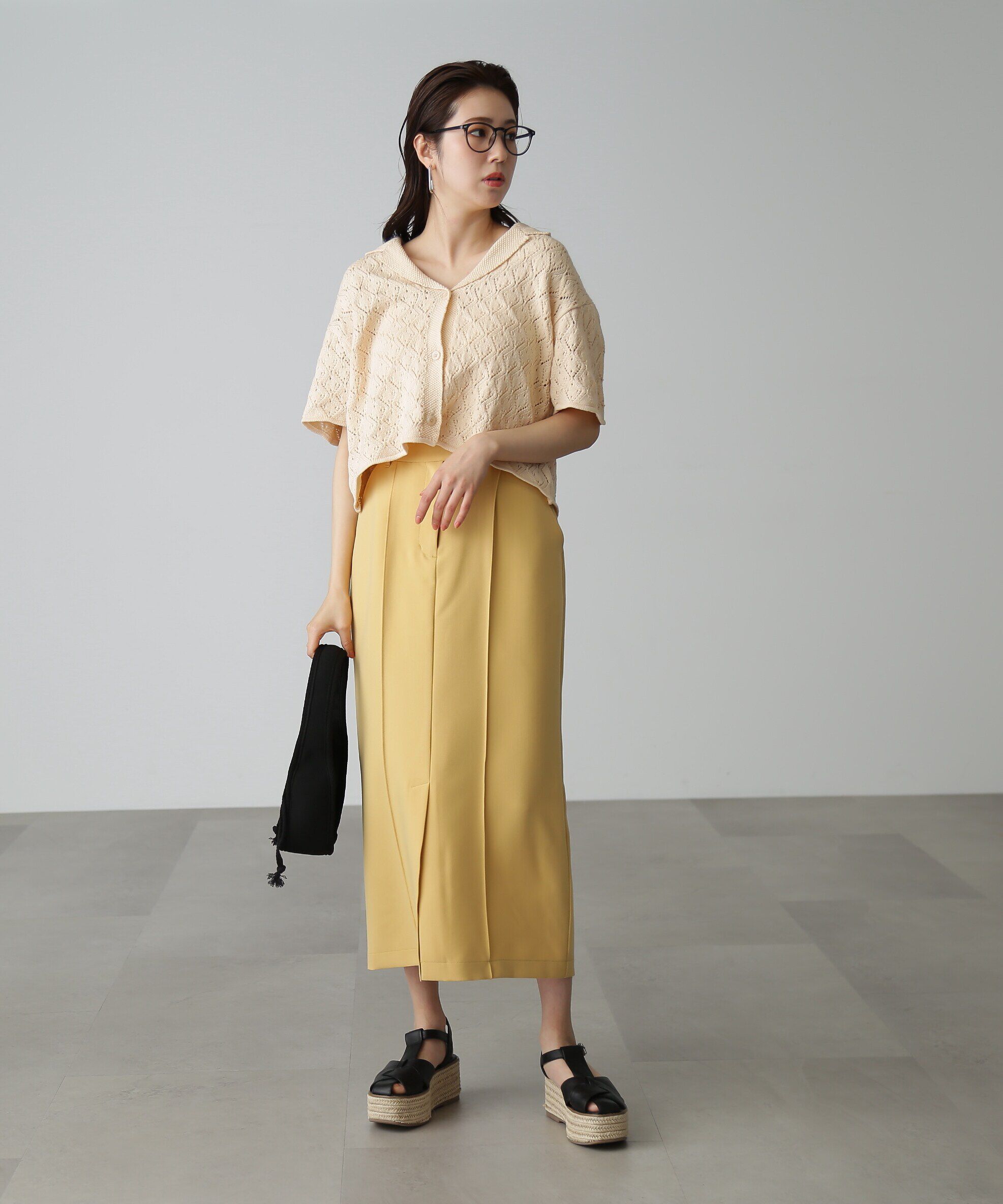  「[低身長サイズ/Sシリーズ]ピンタックナロースカート」|スカート|