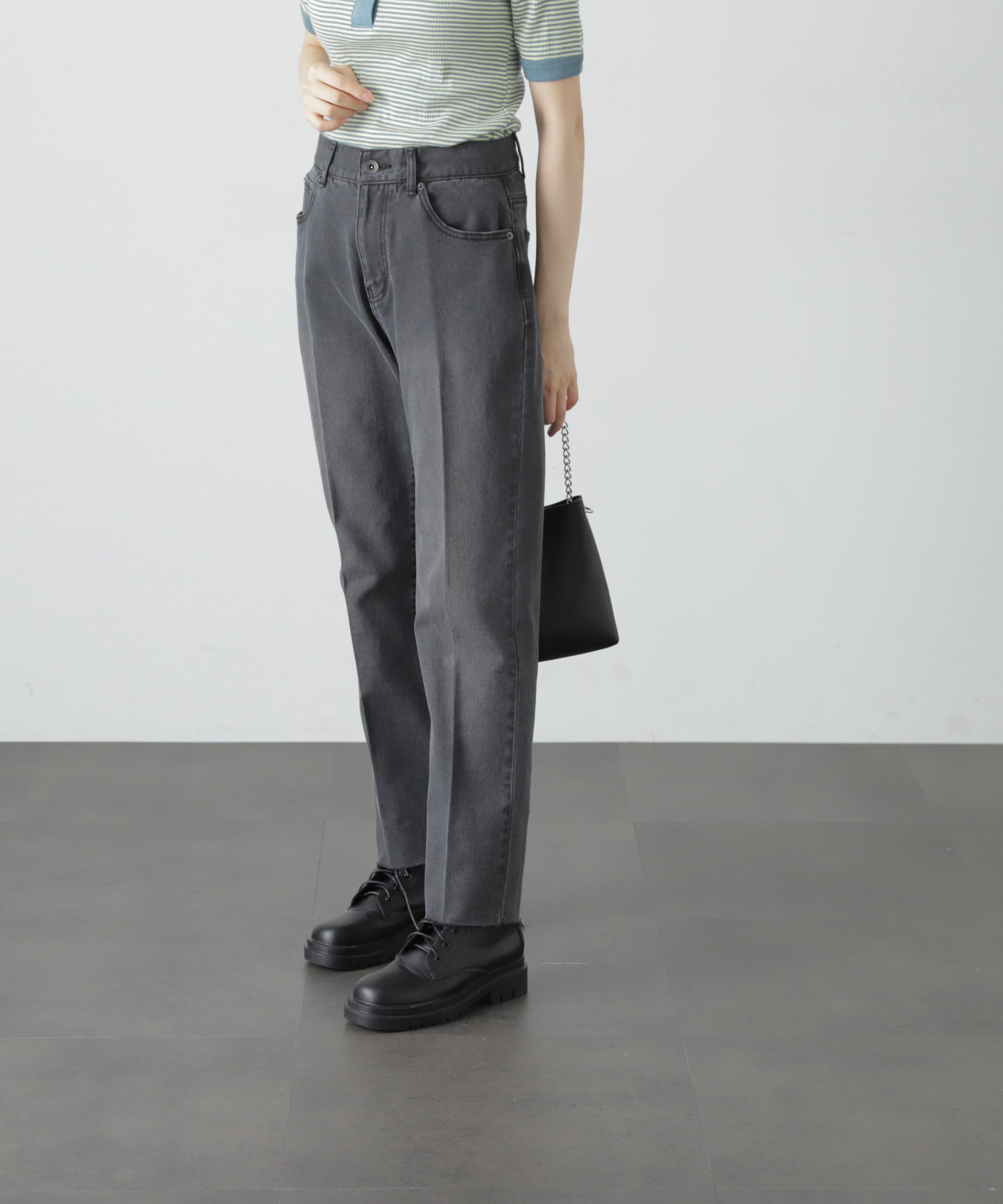  「[低身長サイズ/Sシリーズ]ストレートカットオフデニムパンツ」|その他|