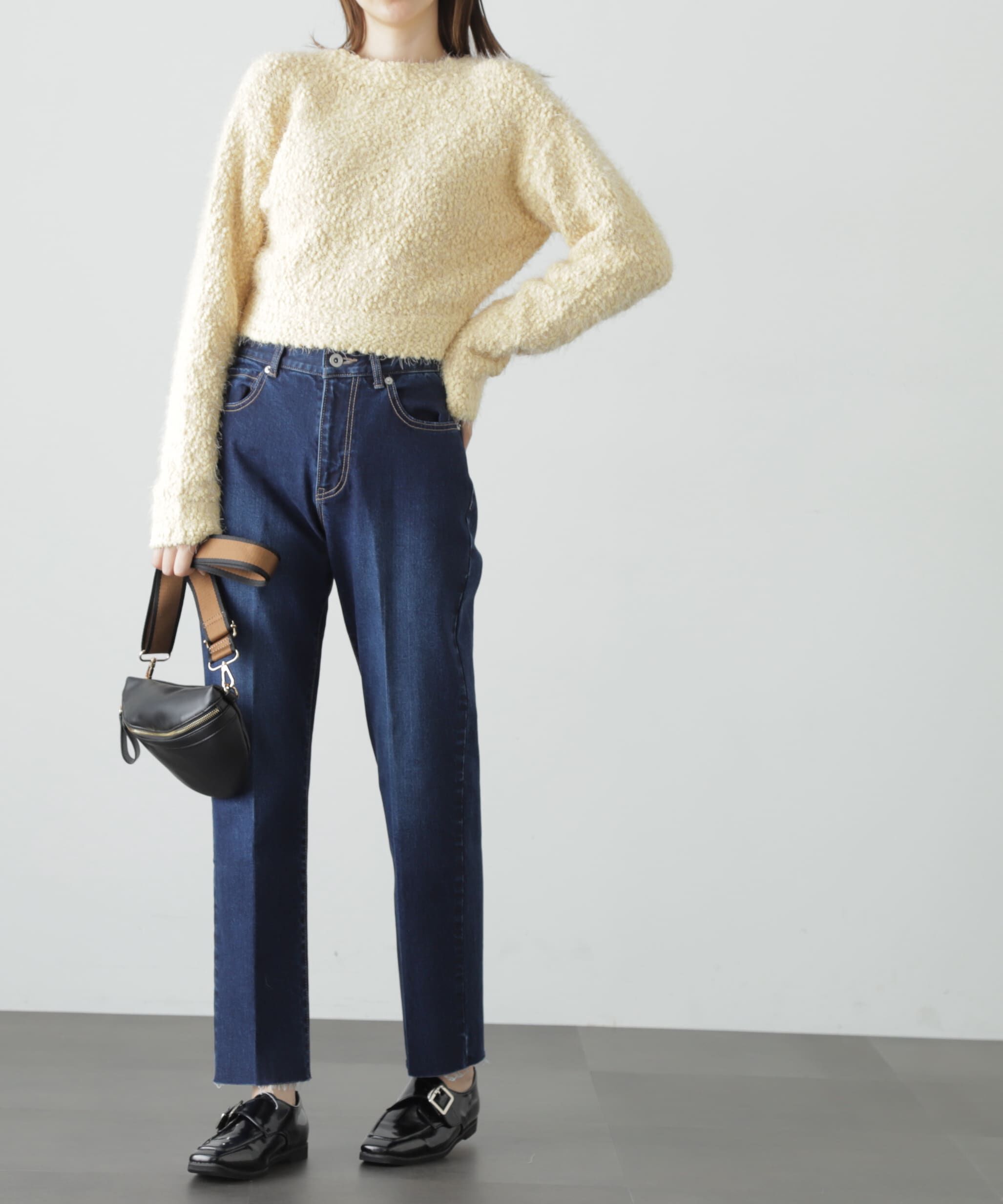  「[低身長サイズ/Sシリーズ]ストレートカットオフデニムパンツ」|その他|