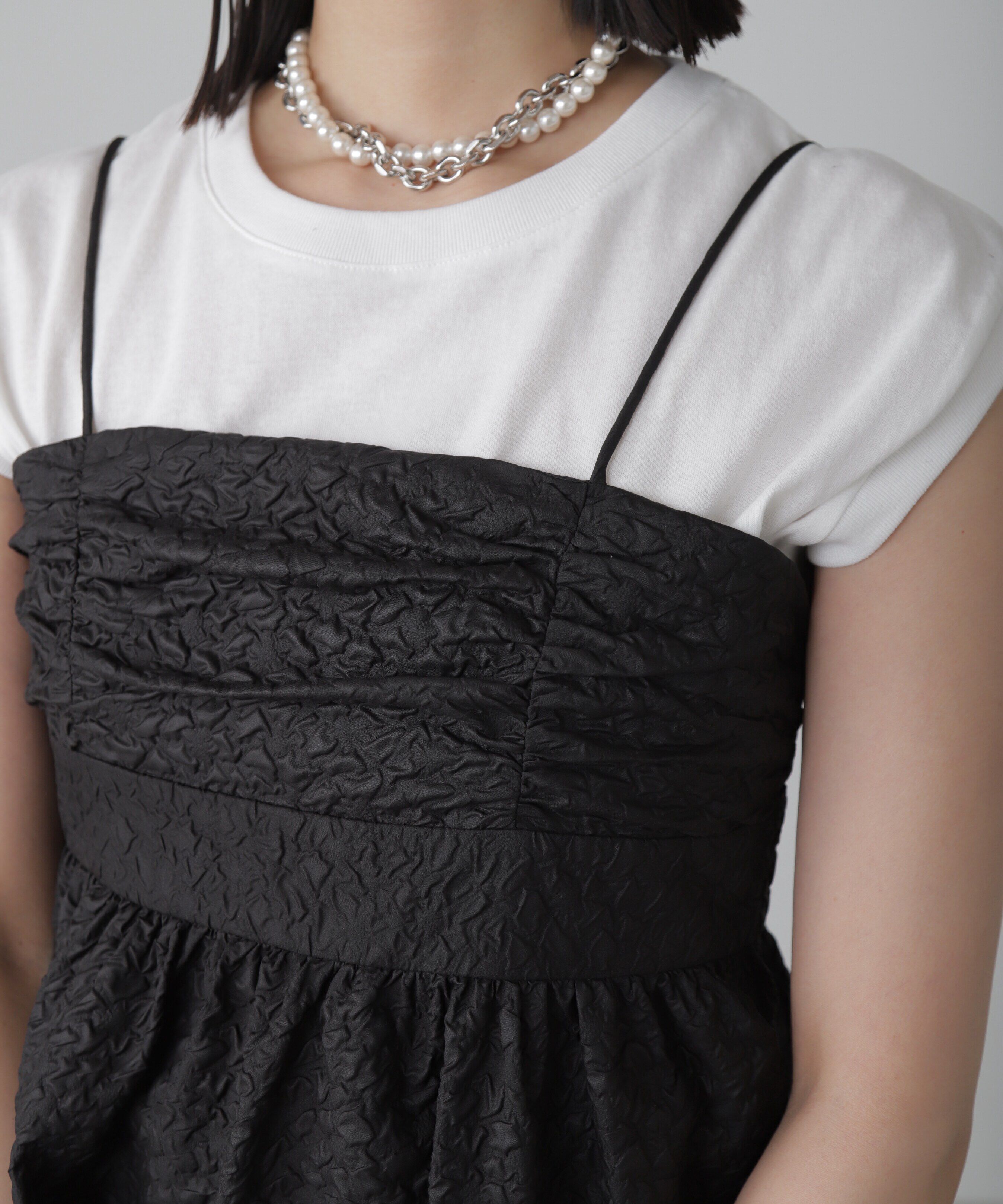  「エンボスシャーリングキャミソール」|シャツ・ブラウス|