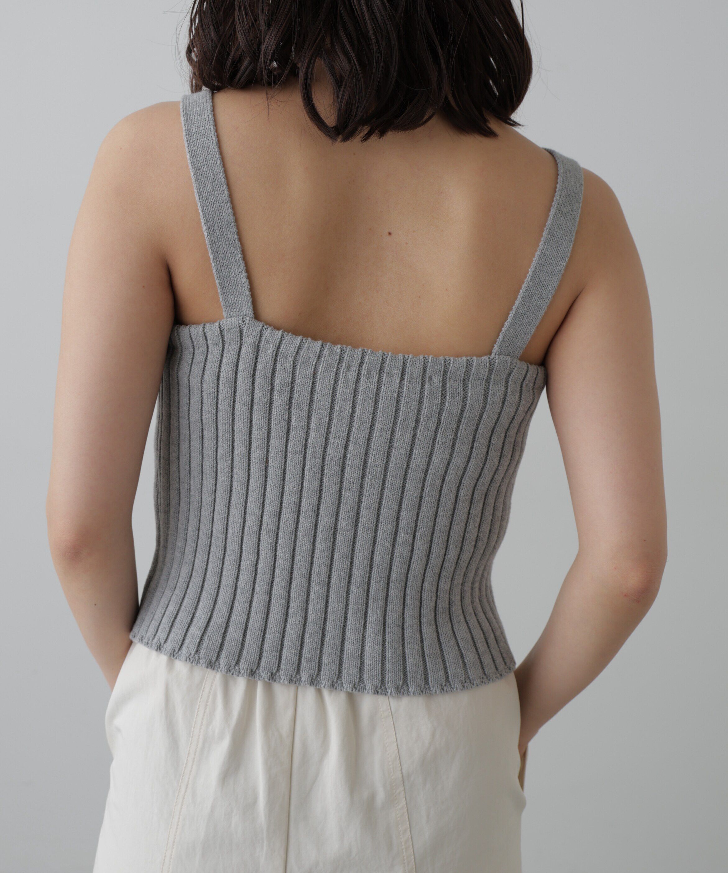  「リブニットタンクトップ」|ニット・セーター|