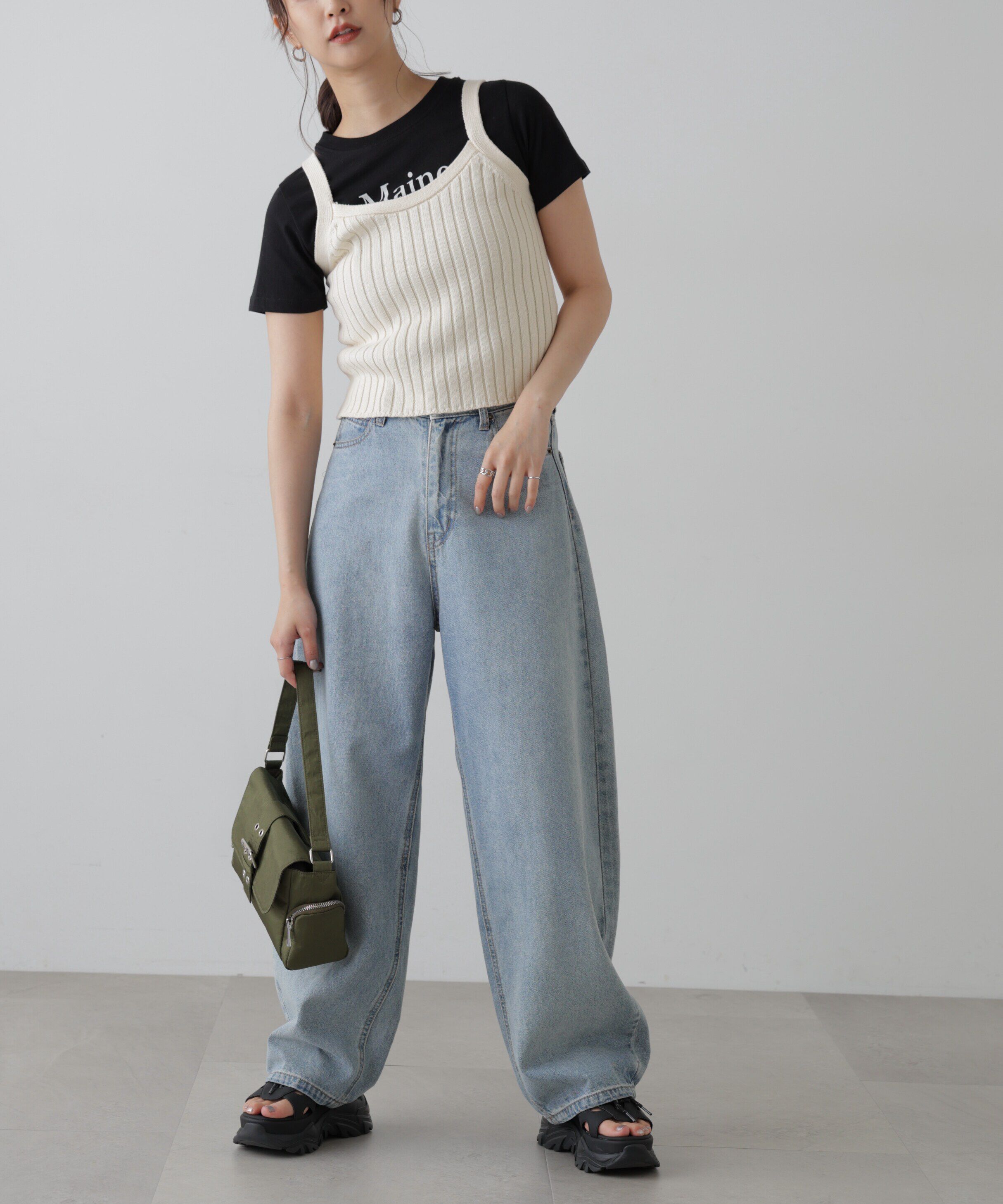  「リブニットタンクトップ」|ニット・セーター|