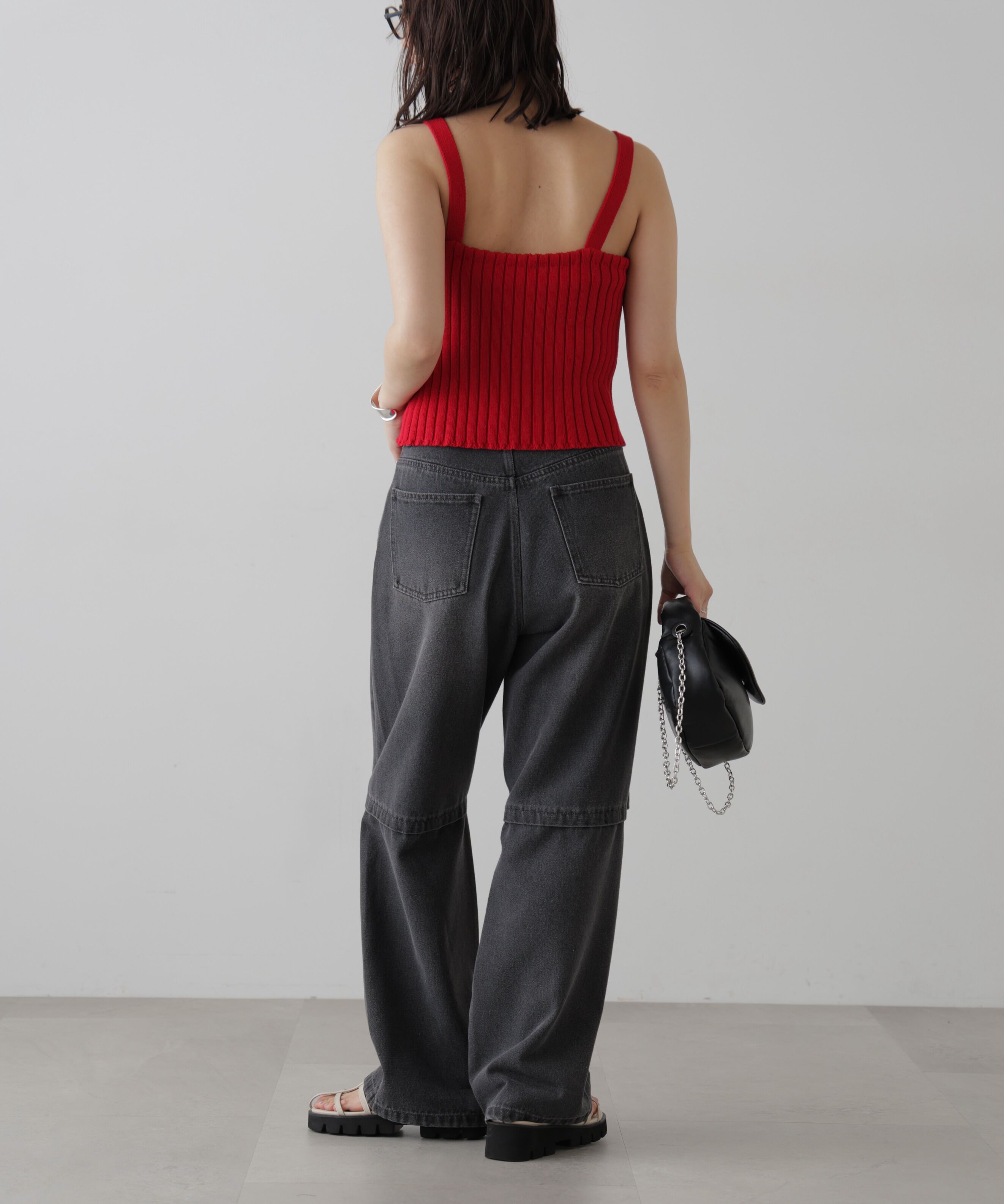  「リブニットタンクトップ」|ニット・セーター|