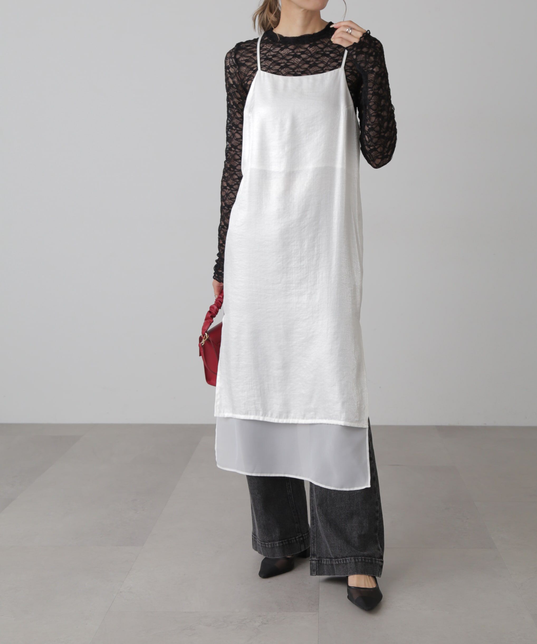  「レイヤードナローキャミワンピース」|ワンピース|オフ