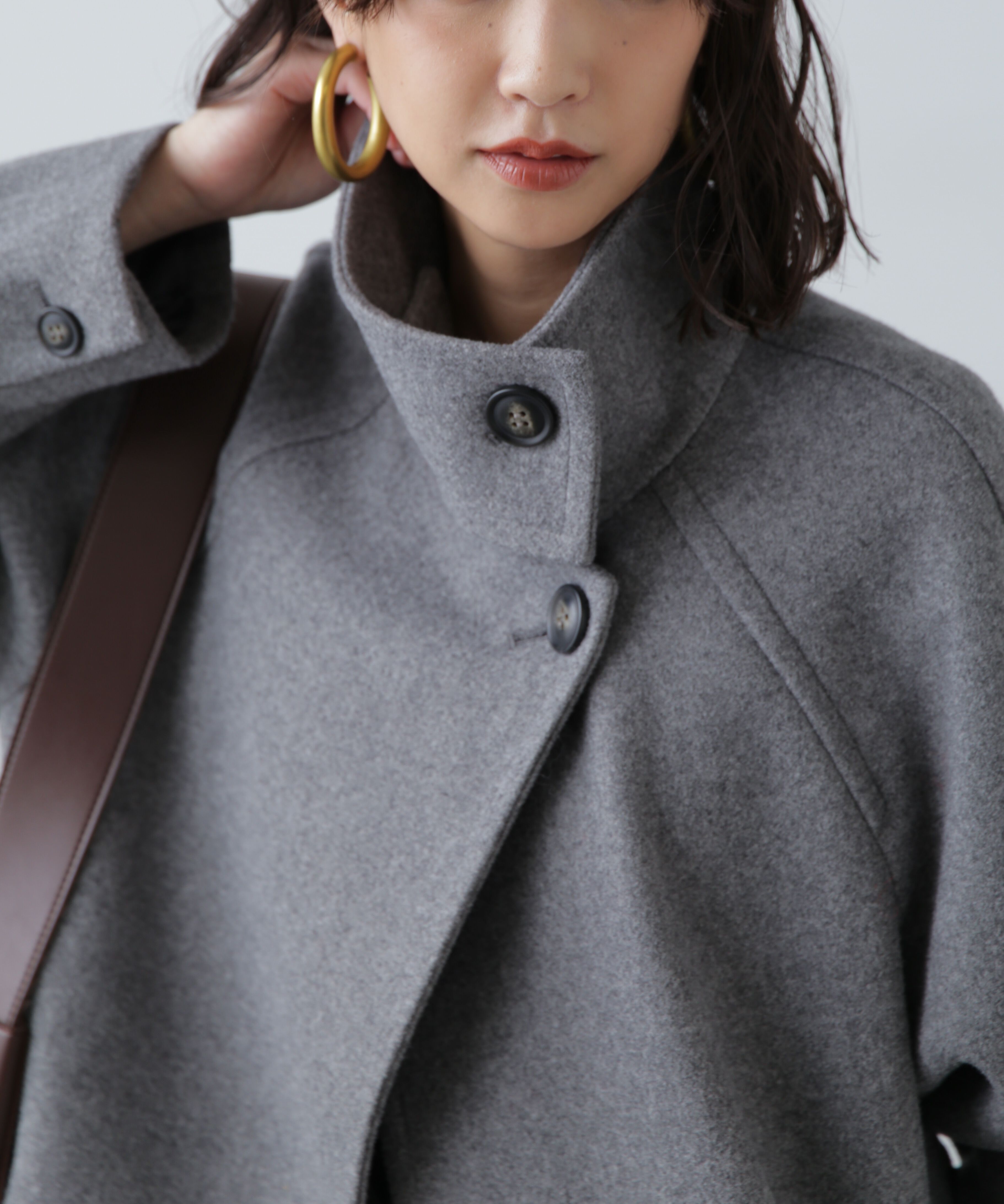  「スタンドカラーロングコート」|その他|