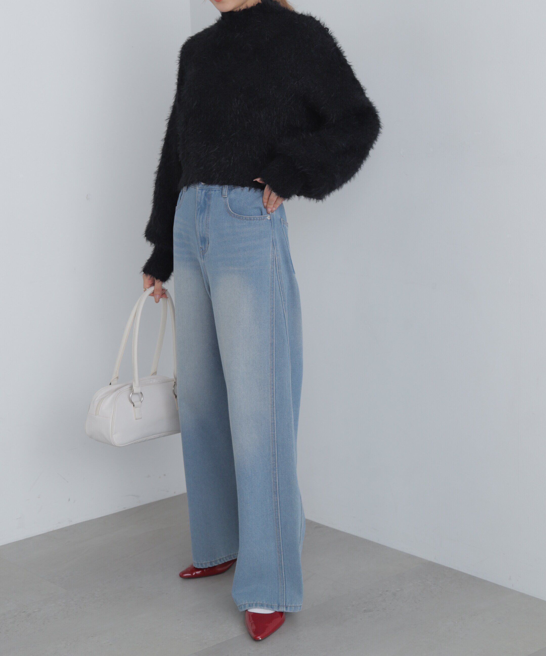  「フェザーモールポップコーンミックスニット」|ニット・セーター|