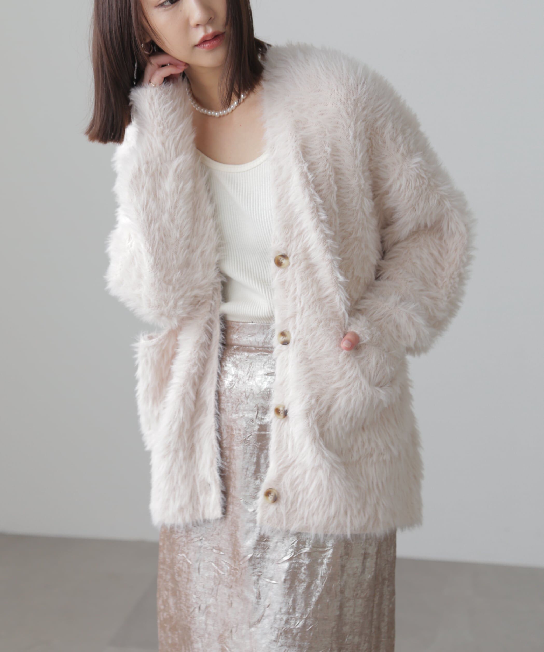  「シャギーカーディガン」|ニット・セーター|