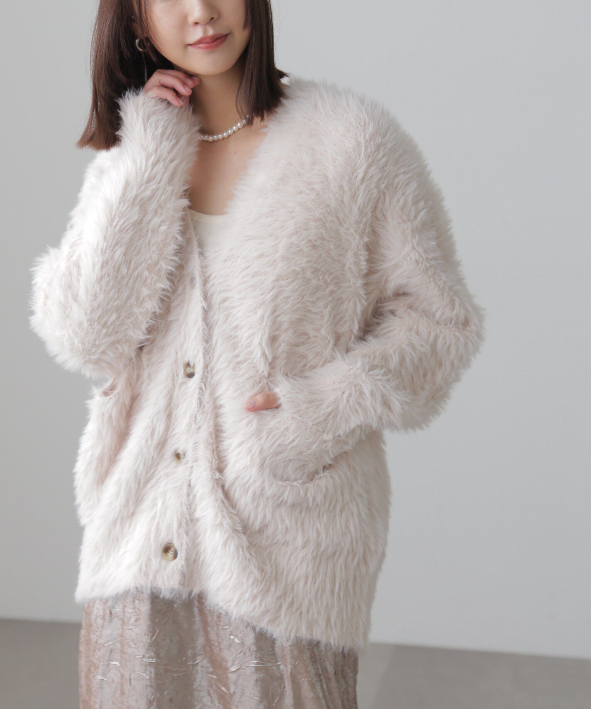  「シャギーカーディガン」|ニット・セーター|