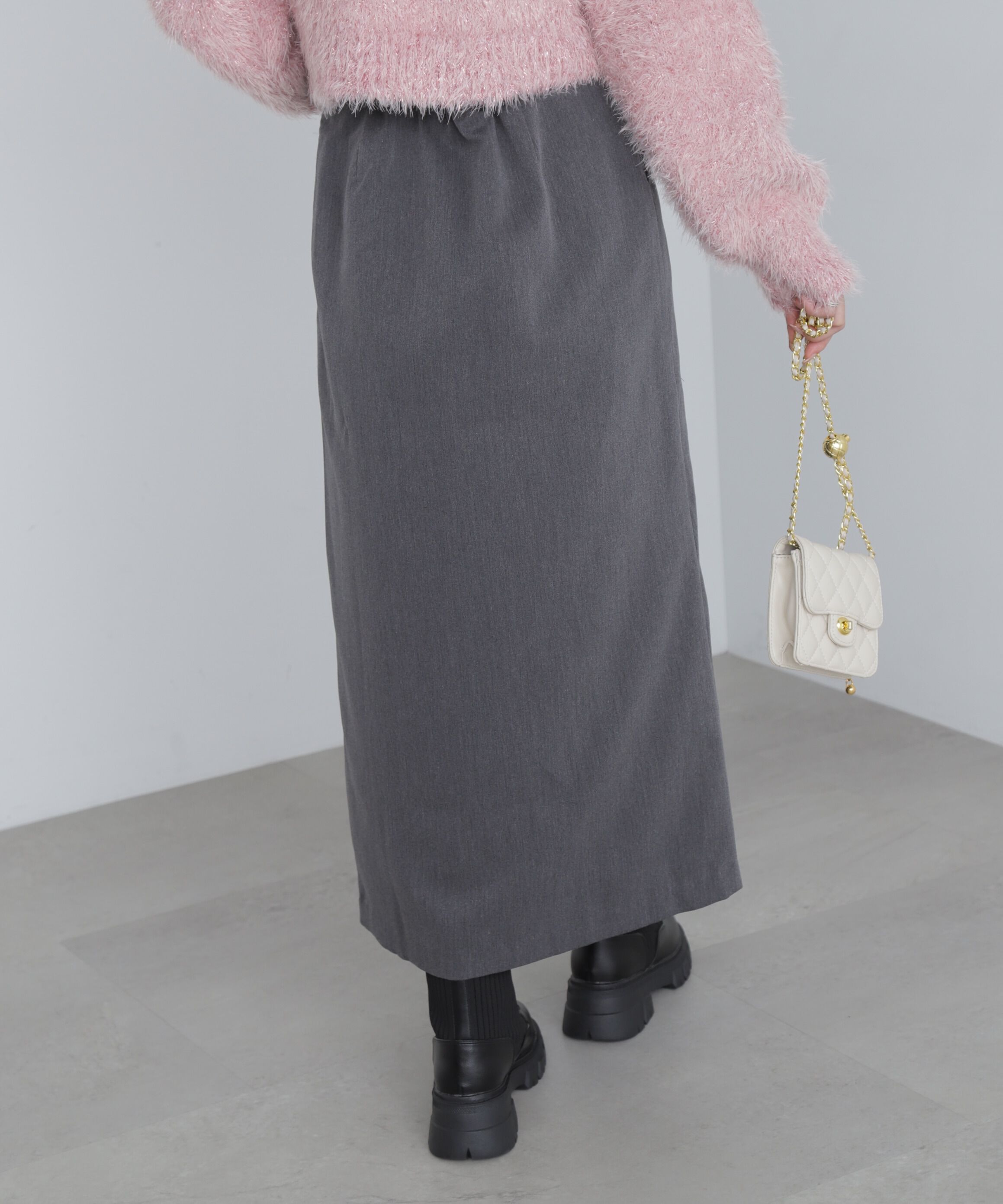  「ラップ風ナロースカート」|スカート|