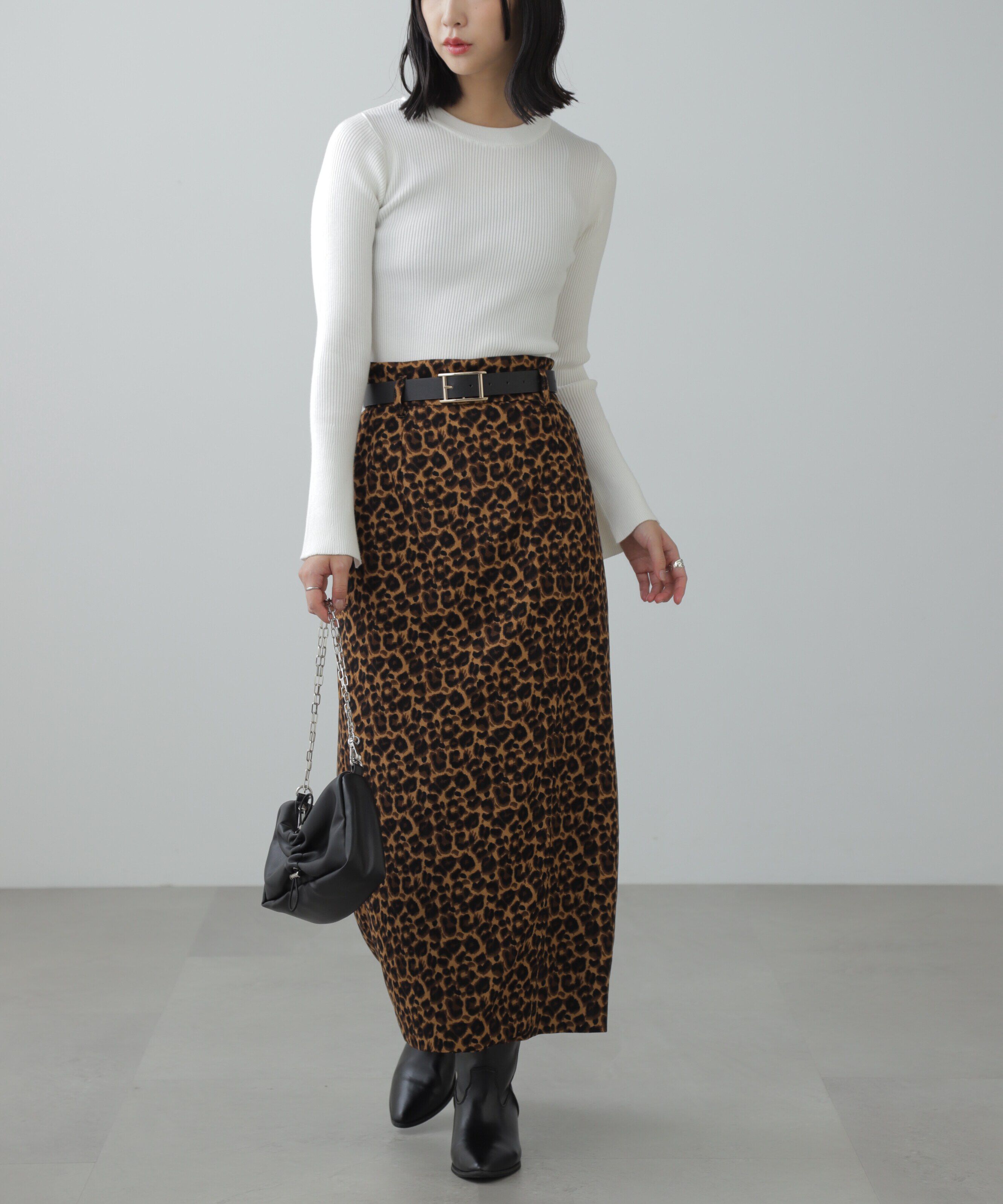  「ラップ風ナロースカート」|スカート|