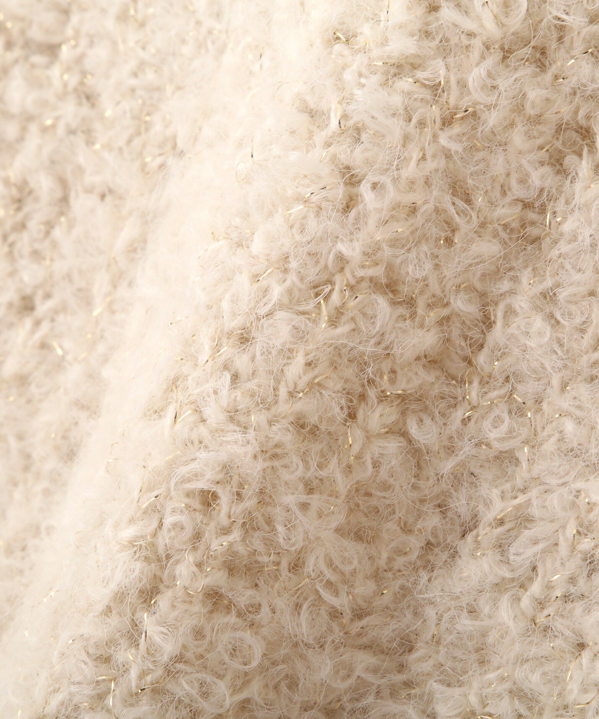  「ラメミックスブークレー畦ニット」|ニット・セーター|