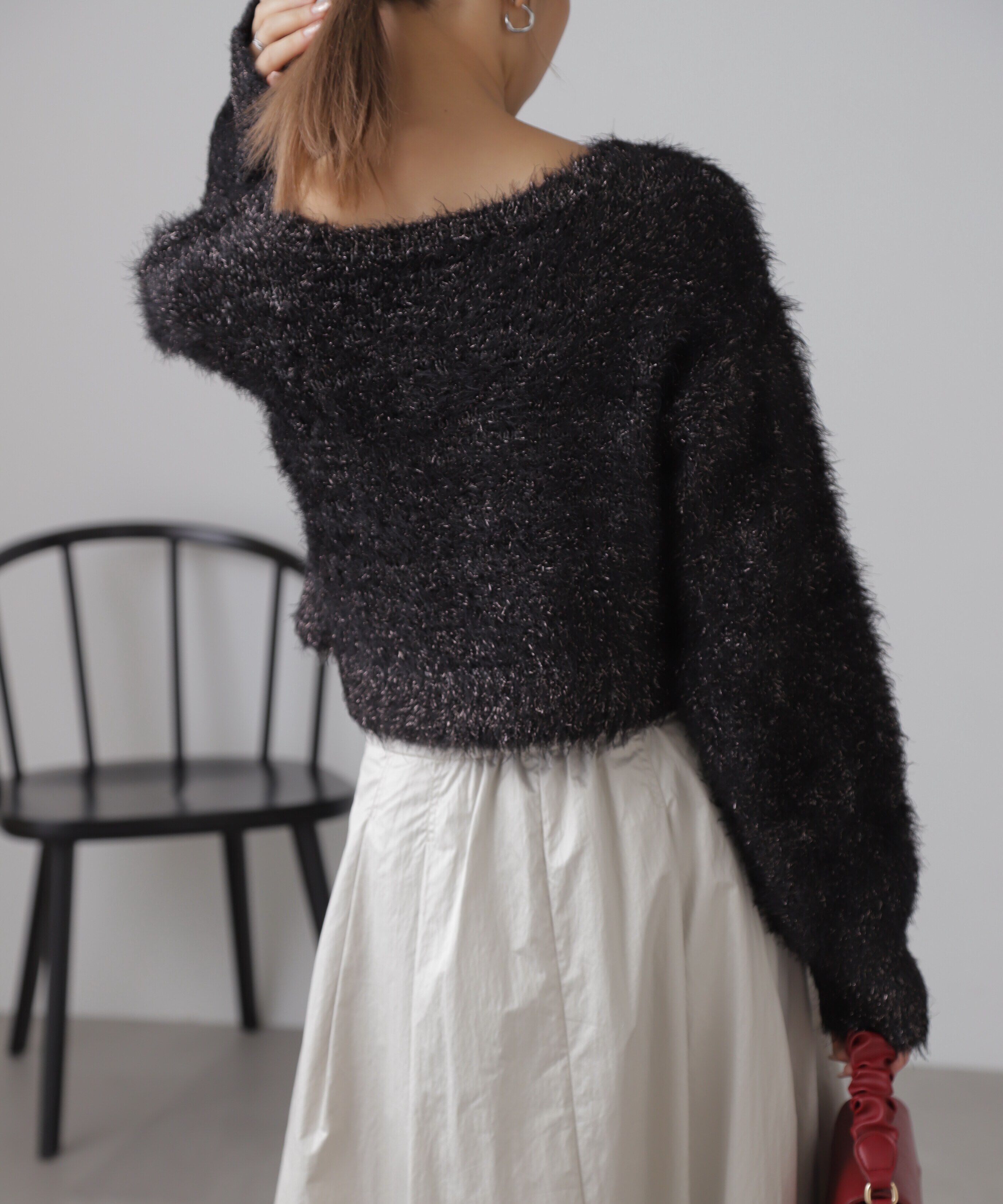  「ラメフェザープルオーバー」|ニット・セーター|