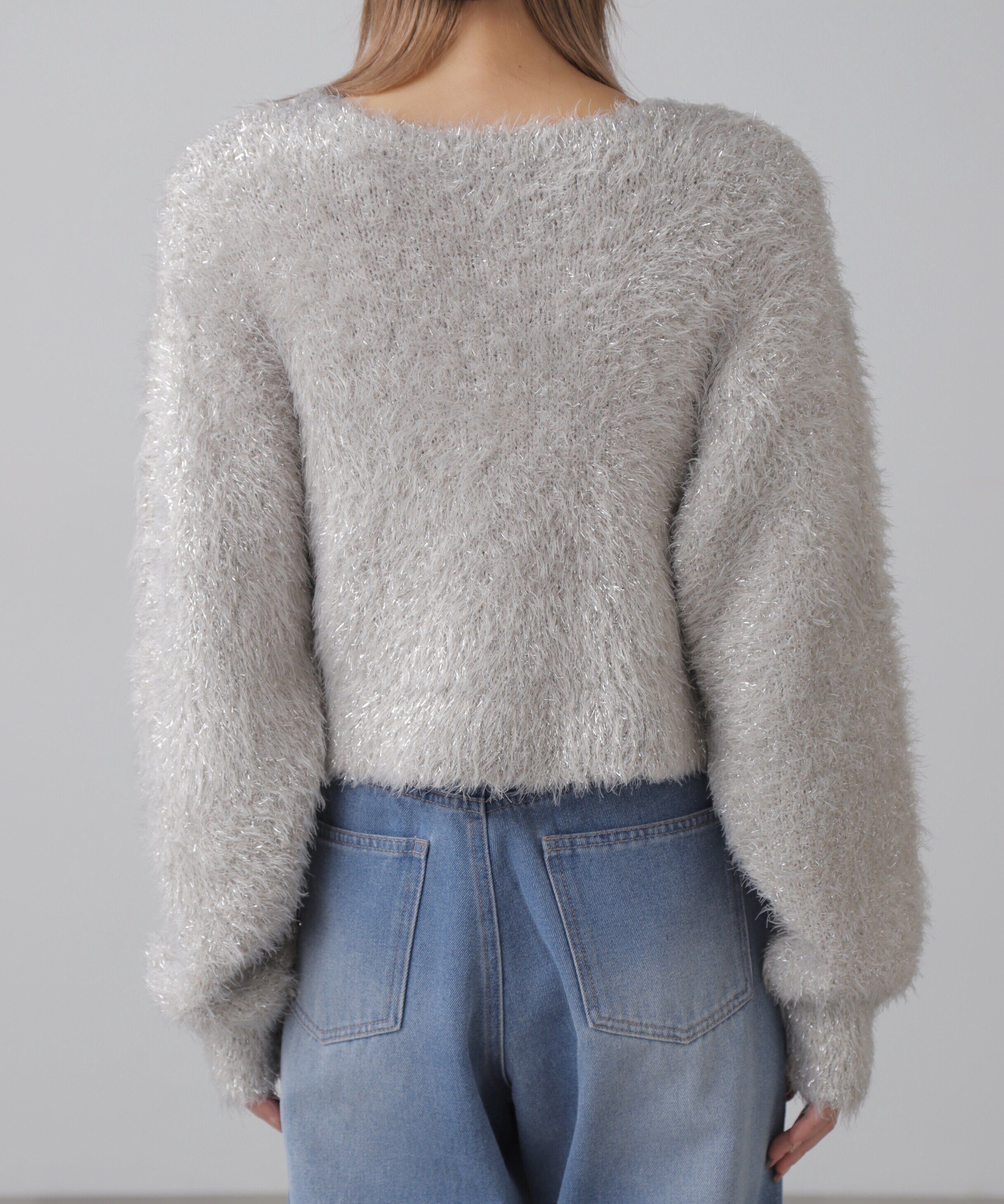  「ラメフェザープルオーバー」|ニット・セーター|