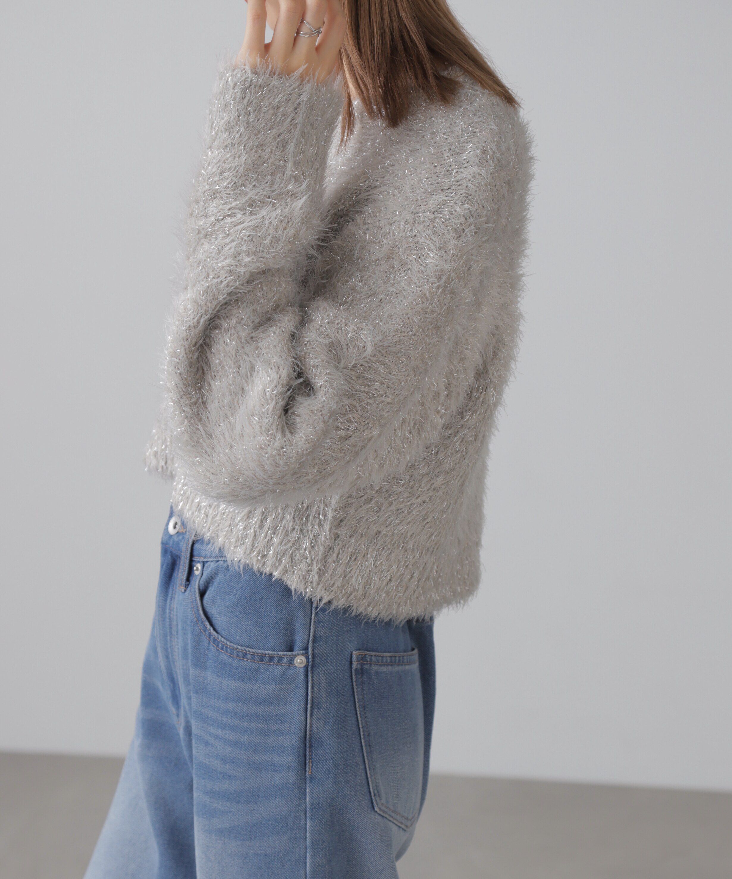  「ラメフェザープルオーバー」|ニット・セーター|