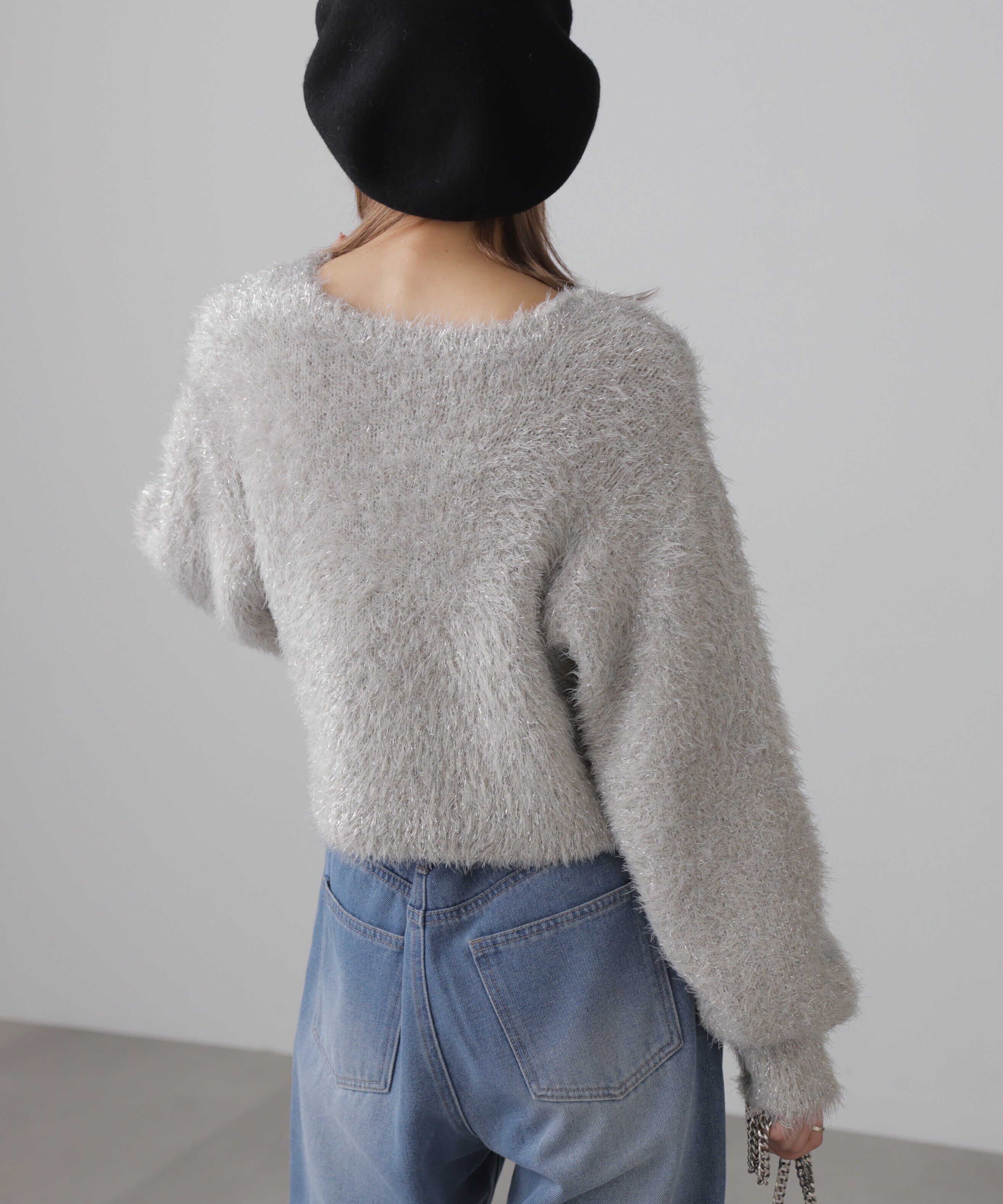  「ラメフェザープルオーバー」|ニット・セーター|