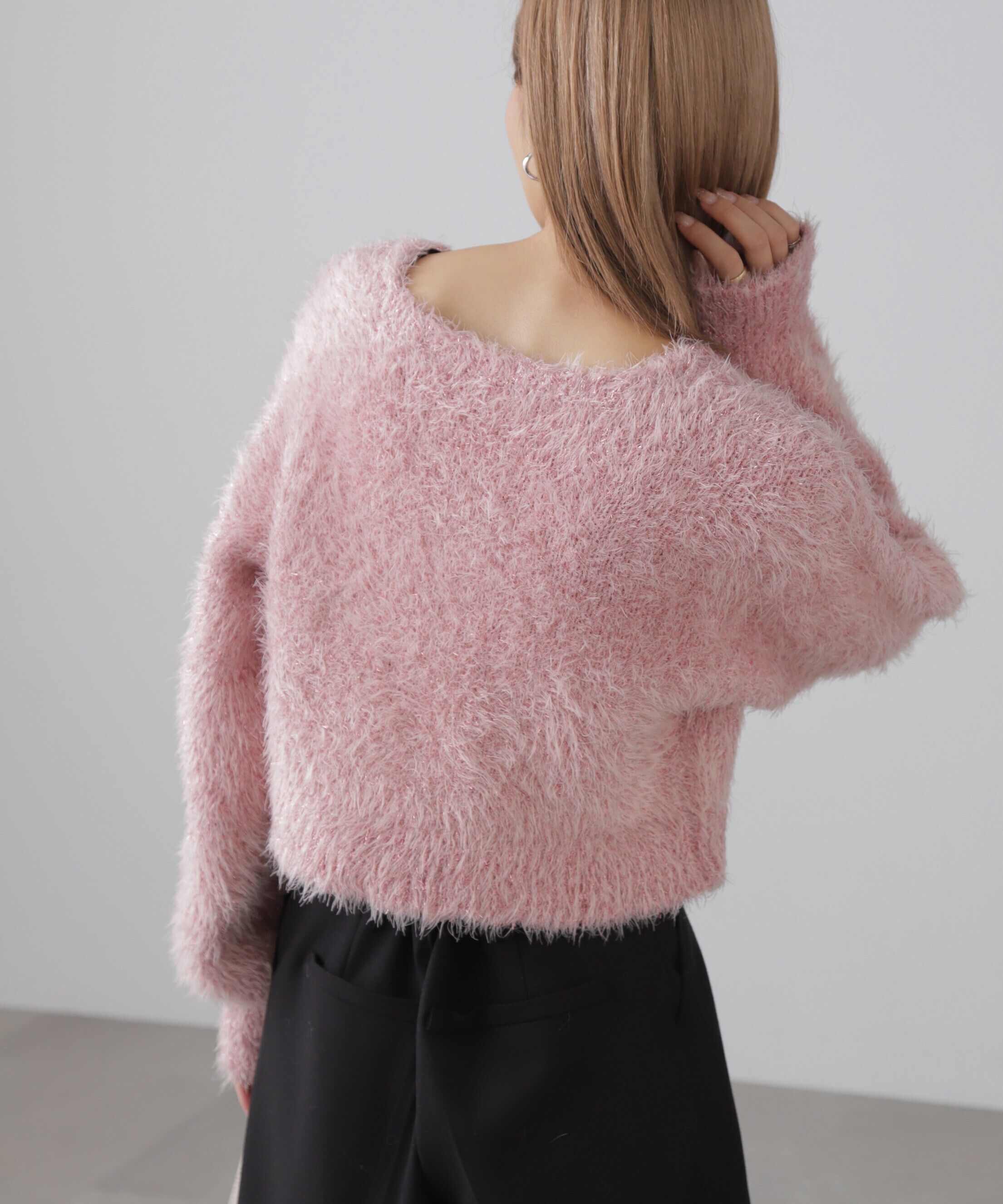  「ラメフェザープルオーバー」|ニット・セーター|