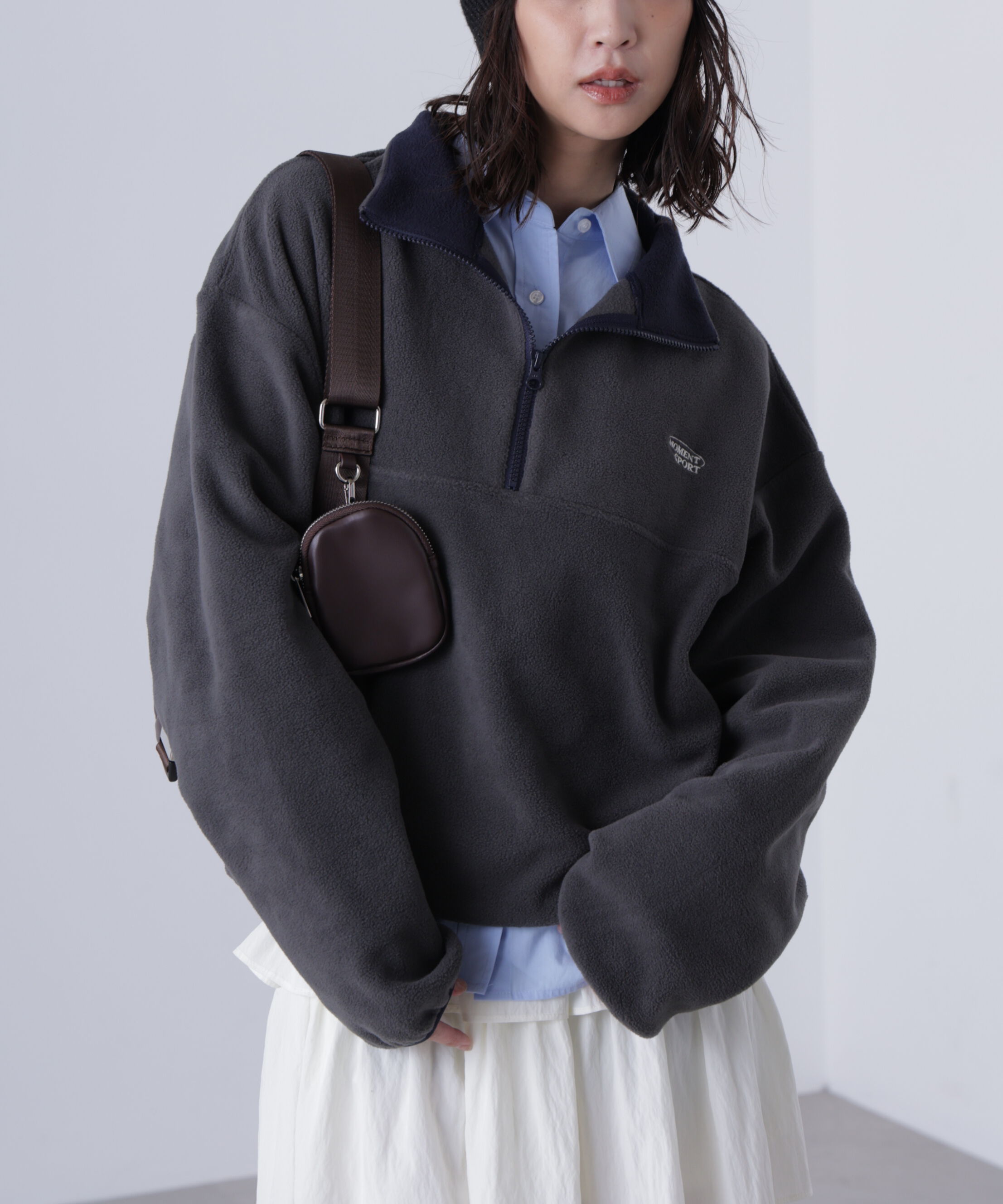  「フリースハーフジッププルオーバー」|Tシャツ・カットソー|