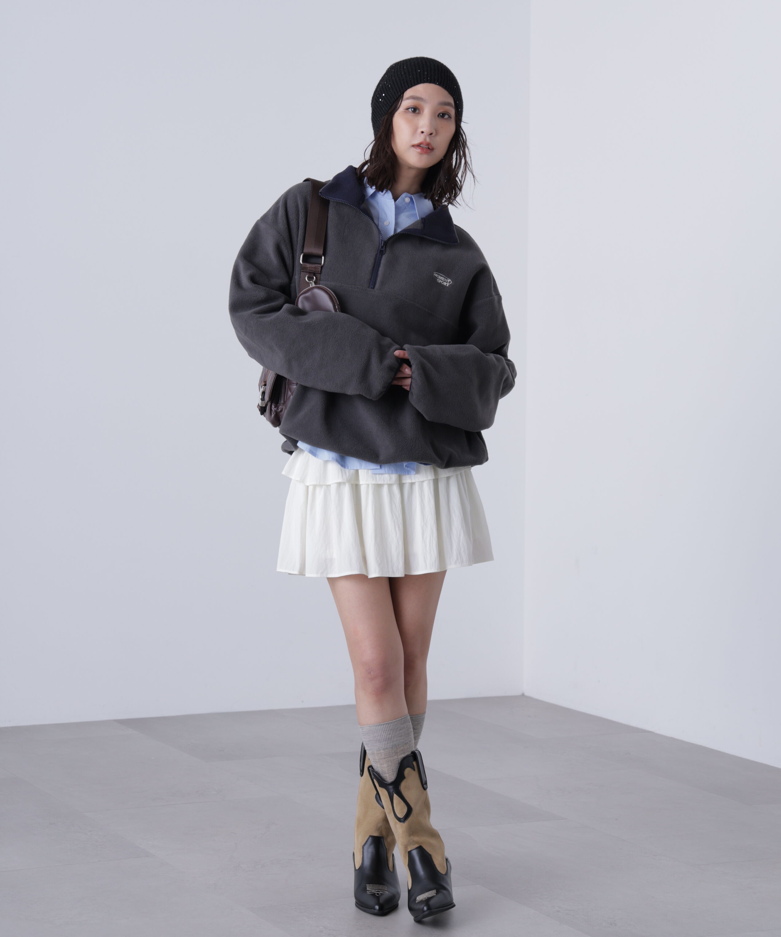  「フリースハーフジッププルオーバー」|Tシャツ・カットソー|