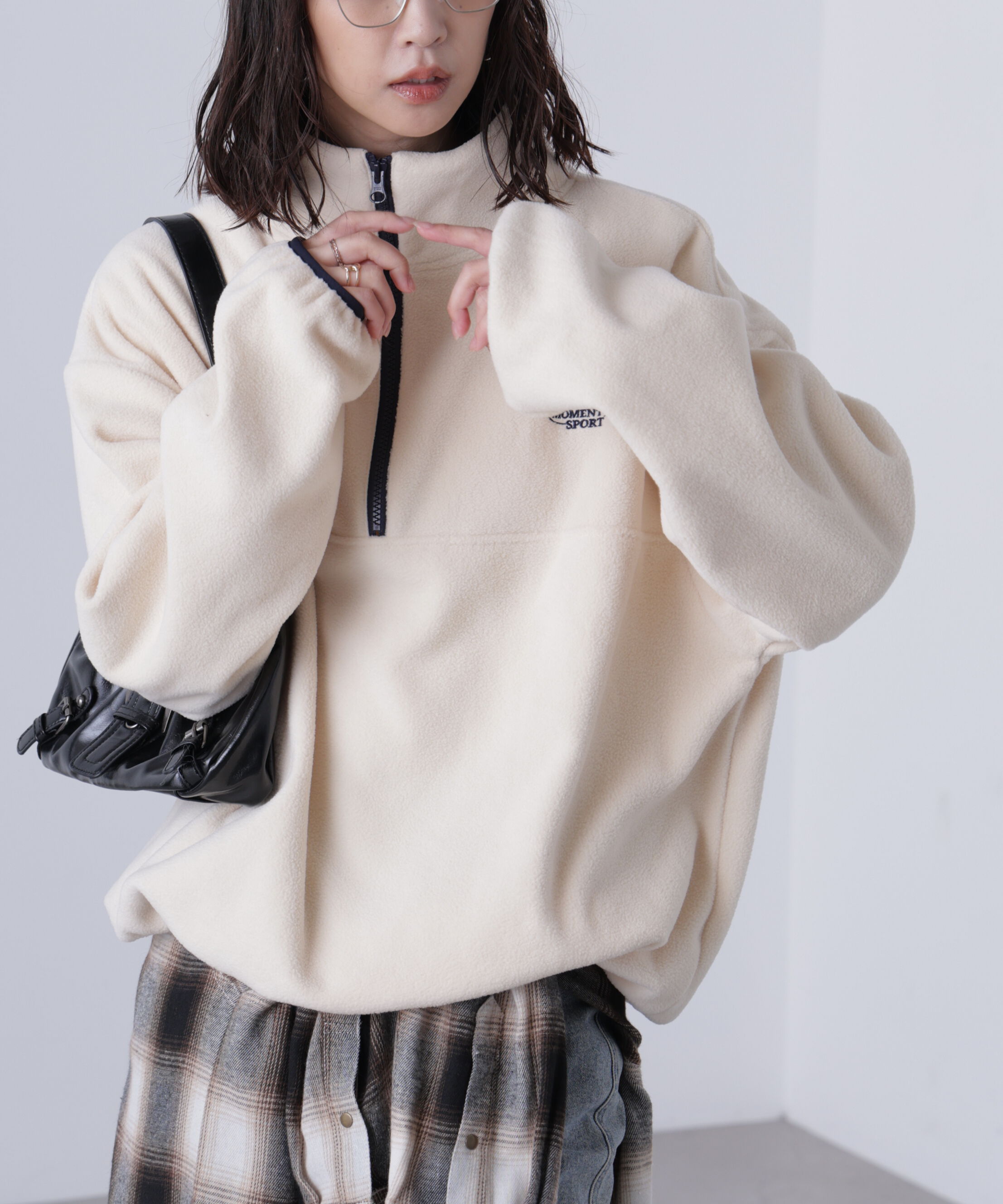  「フリースハーフジッププルオーバー」|Tシャツ・カットソー|