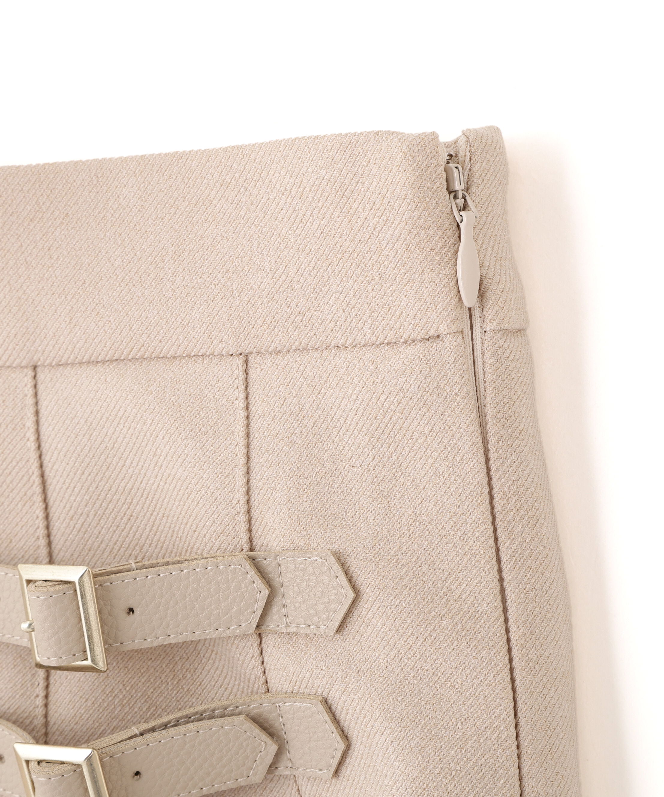  「サイドベルトプリーツミニスカート」|スカート|