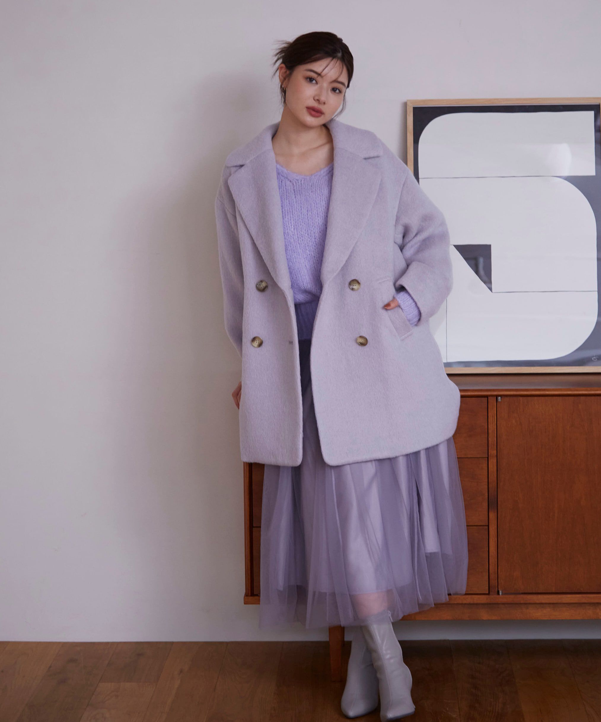 PROPORTION BODY DRESSING「ミドル丈シャギーコート　24AW」|その他|