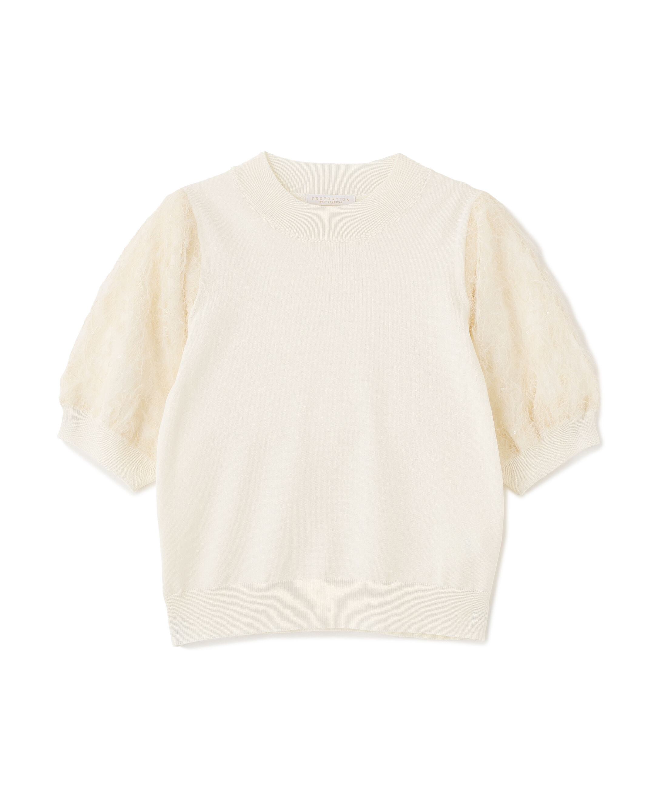 PROPORTION BODY DRESSING「レースドッキングスリーブニット 25AW」|ニット・セーター|