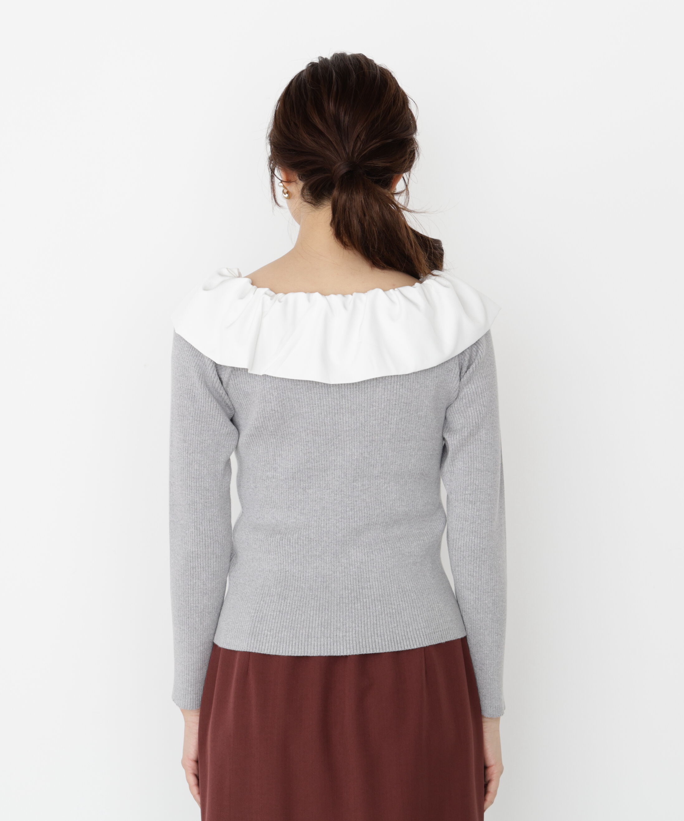 PROPORTION BODY DRESSING「フリルオフショル2wayニット 25AW」|ニット・セーター|