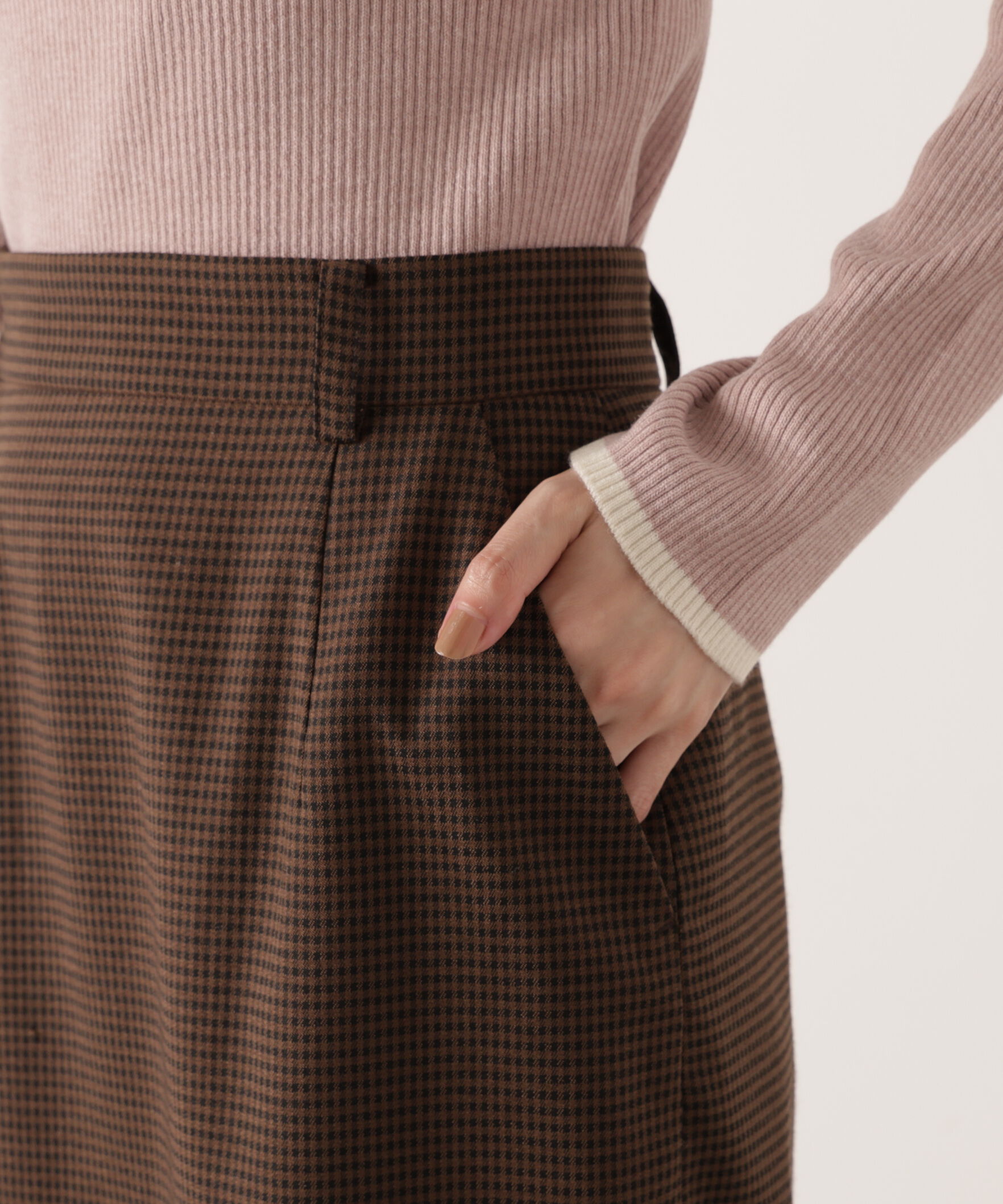 PROPORTION BODY DRESSING「ギンガムナロータイトスカート 25AW」|スカート|