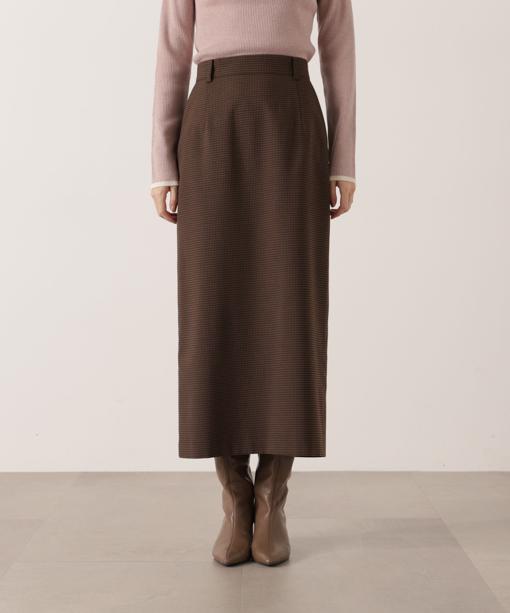 PROPORTION BODY DRESSING「ギンガムナロータイトスカート 25AW」|スカート|