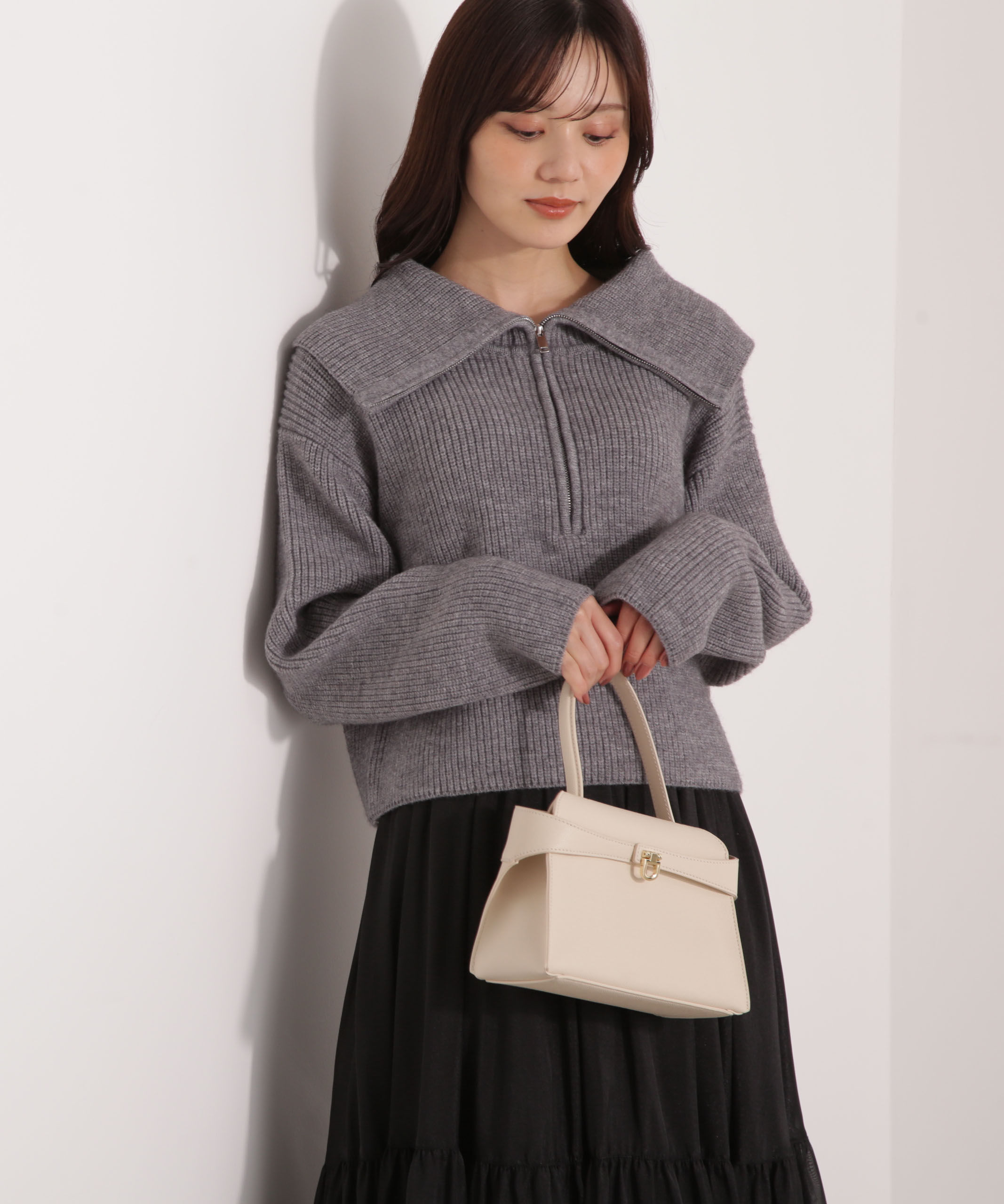 PROPORTION BODY DRESSING「ビッグカラー畔ニット 25AW」|ニット・セーター|