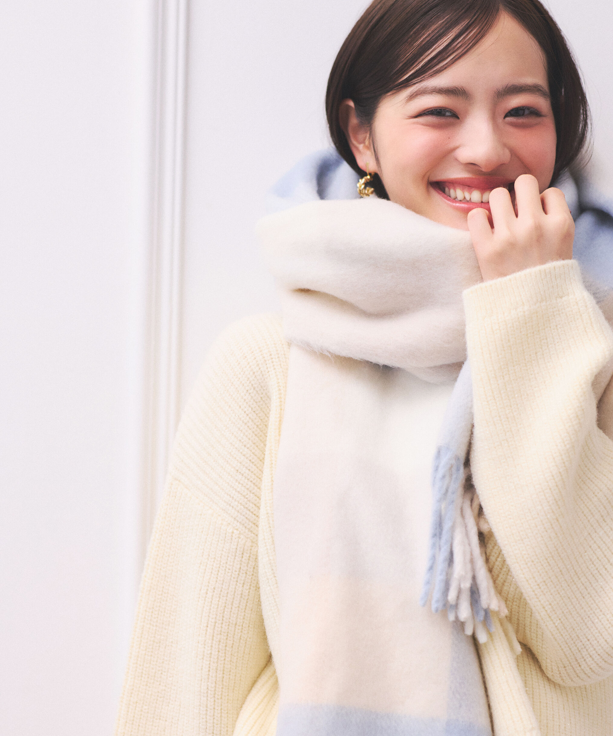 PROPORTION BODY DRESSING「ブロックチェックストール」|その他|ブルー