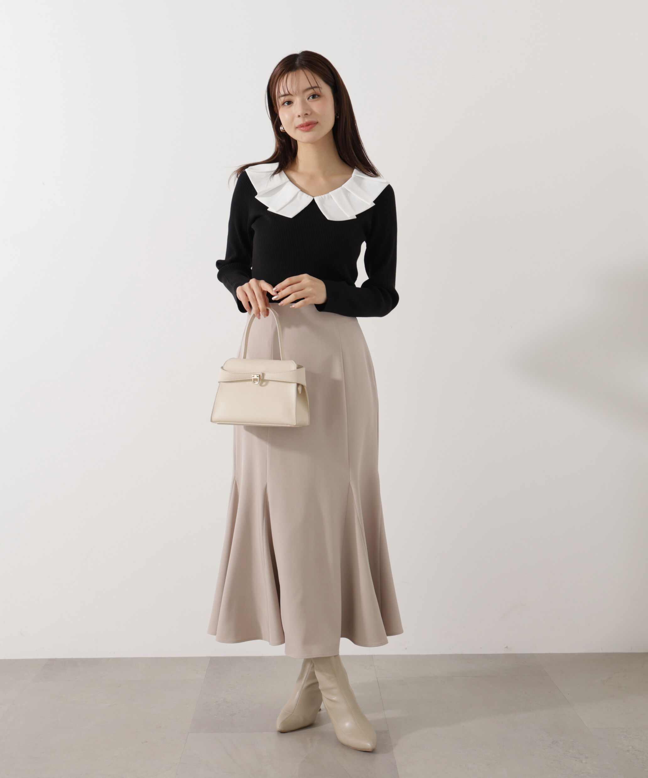 PROPORTION BODY DRESSING「ハイウエストマーメイドスカート　26SS」|スカート|ベージュ