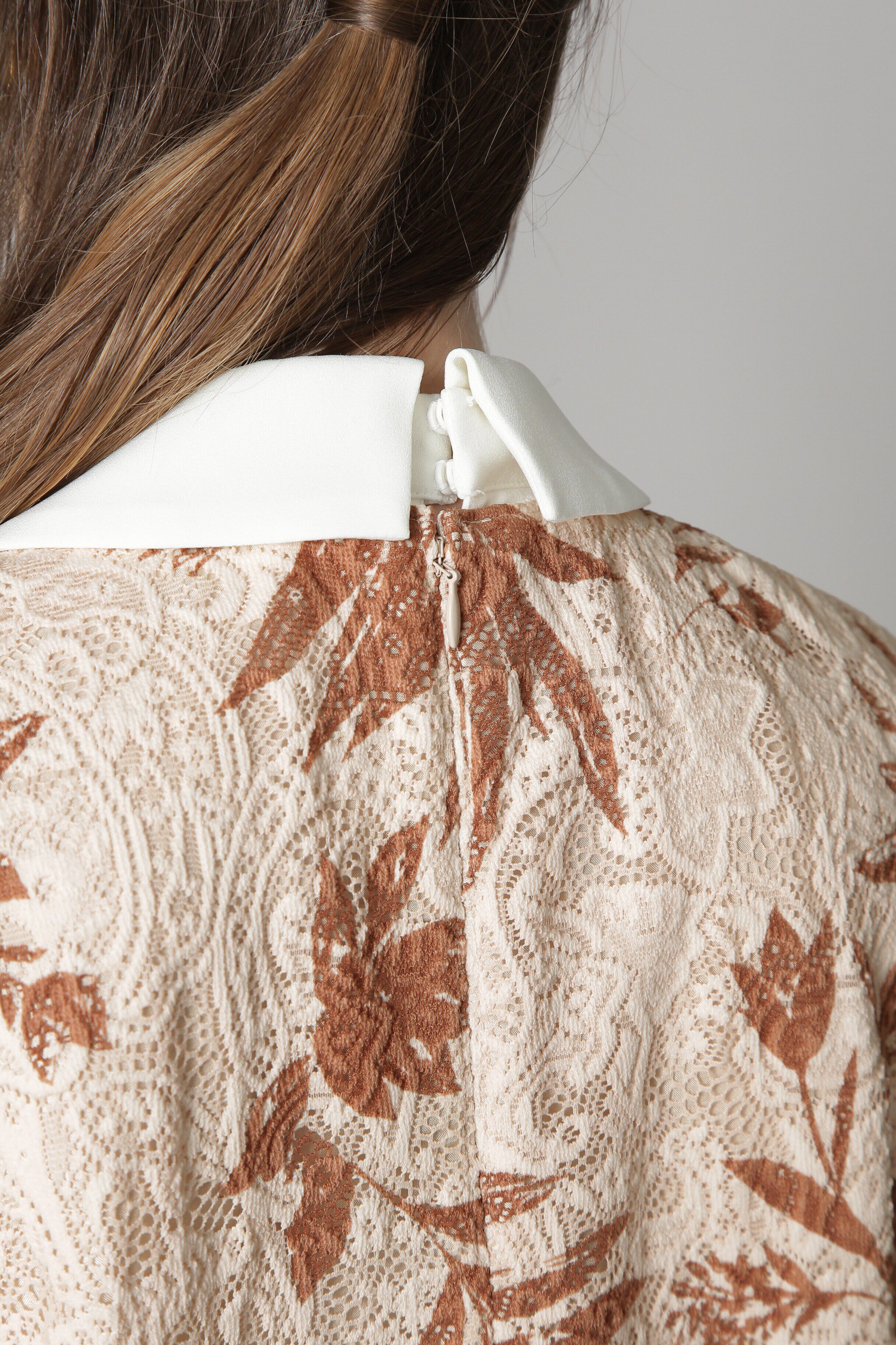  「[Lux Label]レースプリントブラウス」|シャツ・ブラウス|