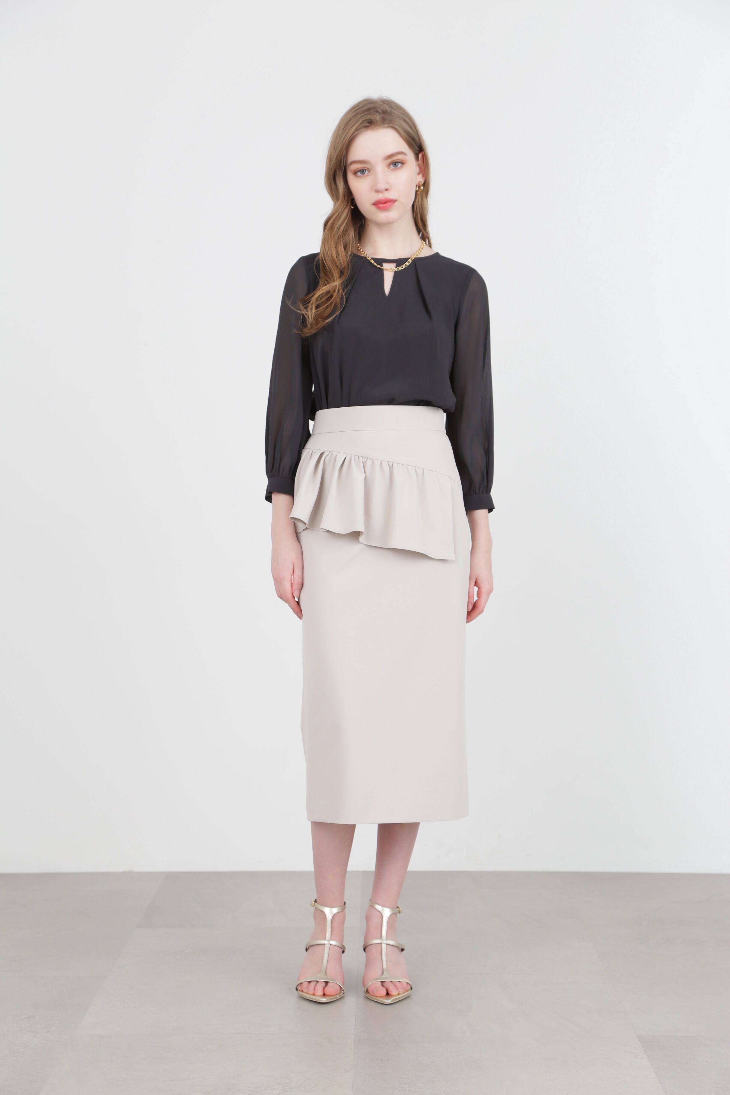  「◆アシンメトリーペプラムスカート」|スカート|