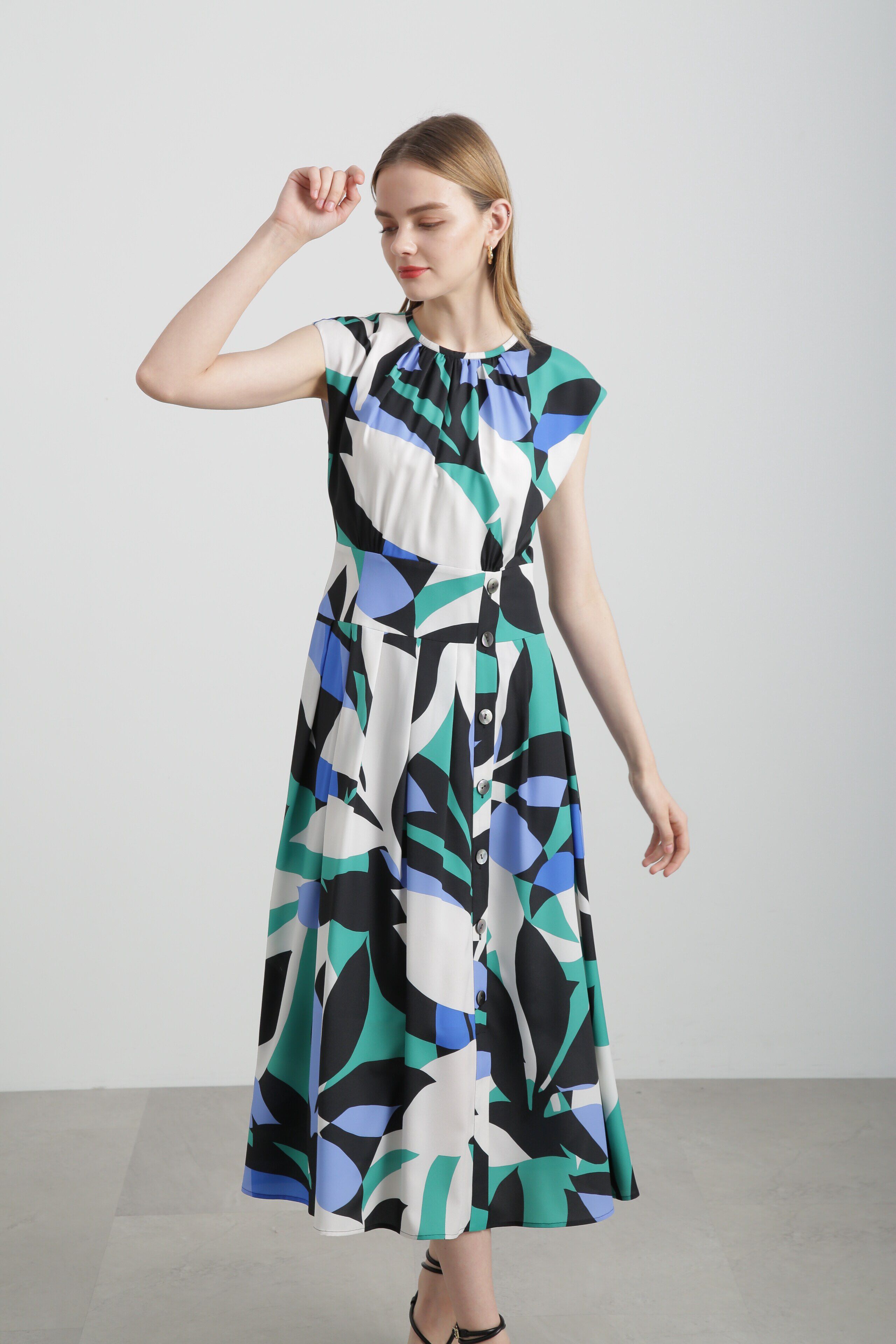  「◆リーフプリントワンピース」|ワンピース|