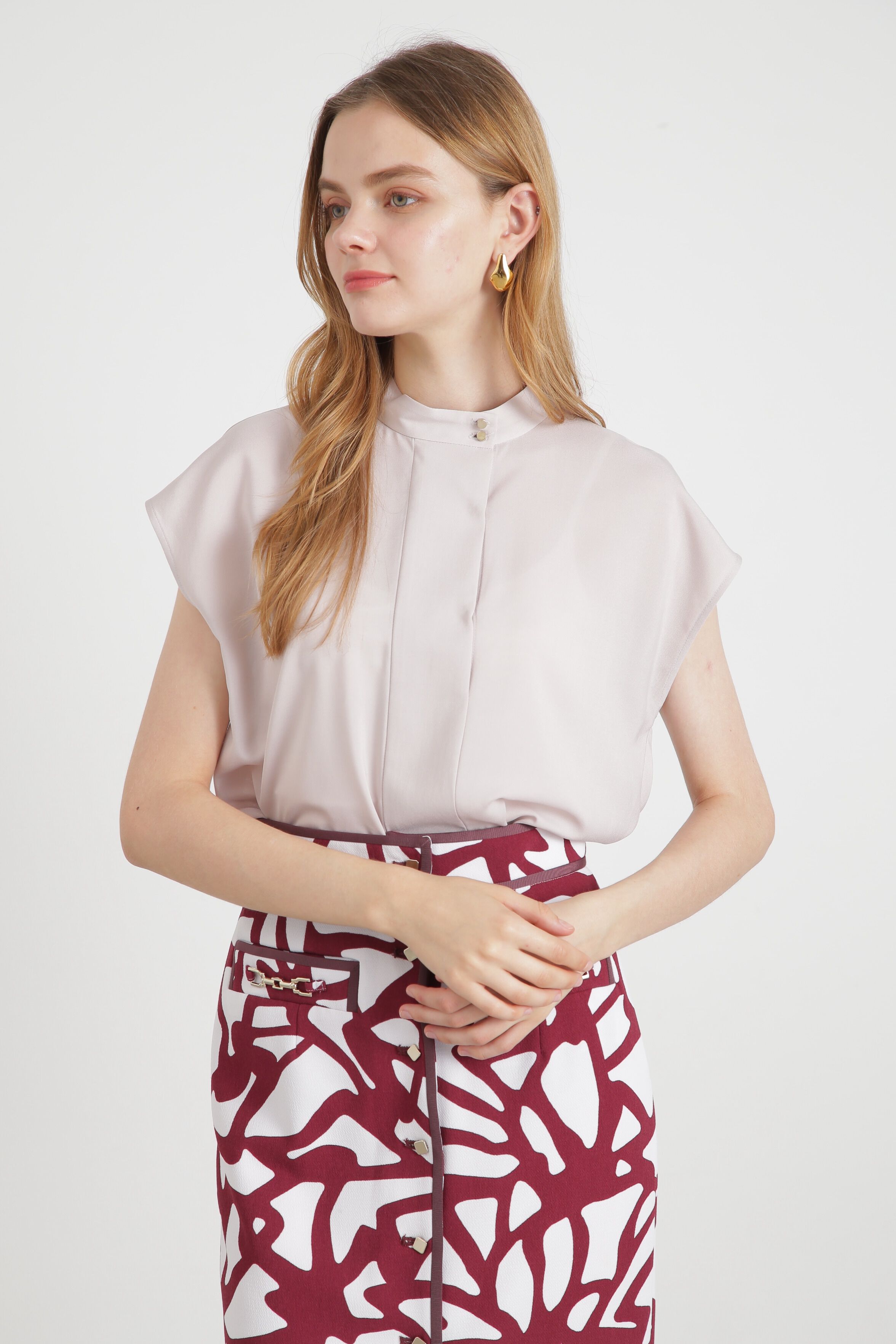  「◆スタンドカラーブラウス」|シャツ・ブラウス|