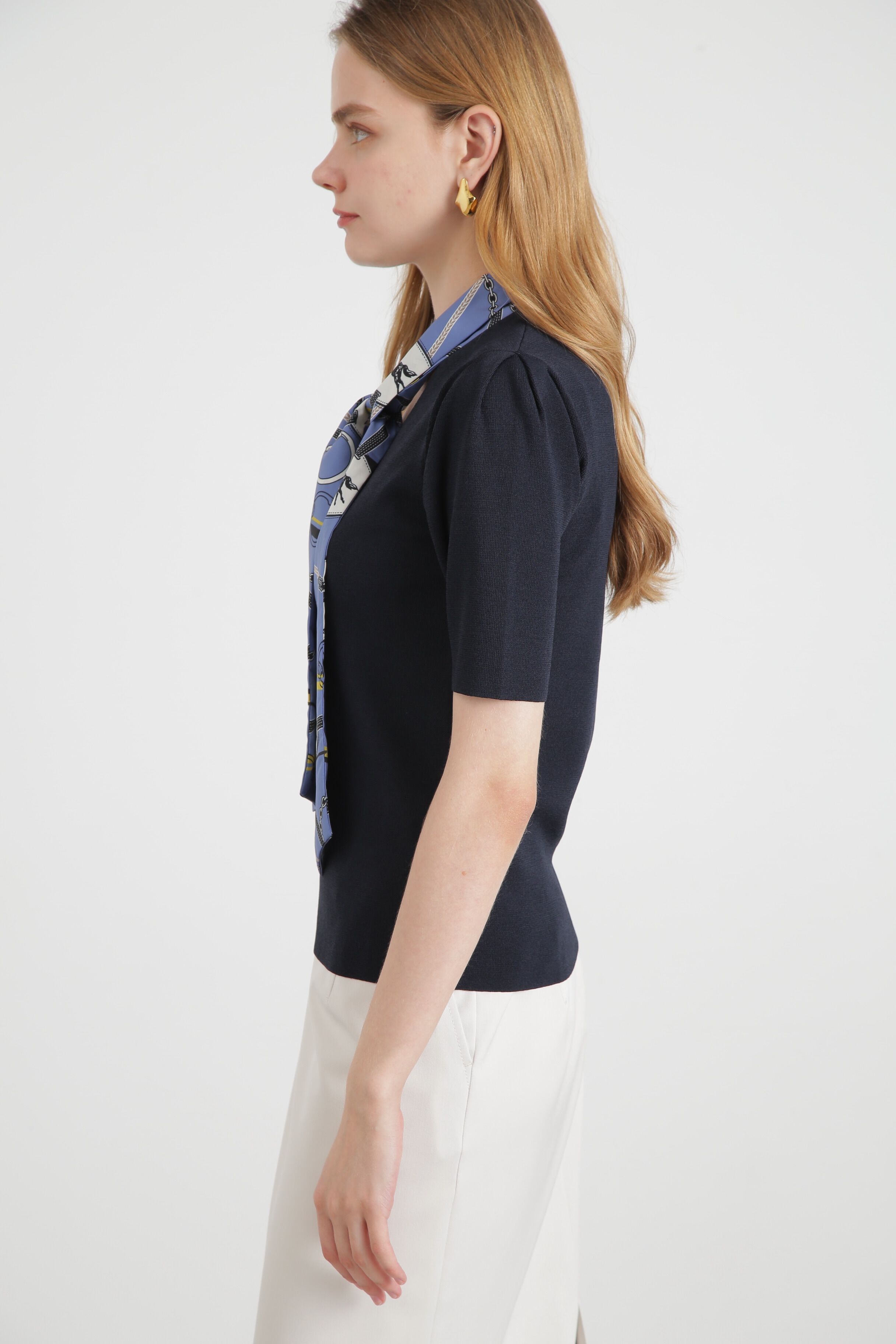  「◆ボウタイニットプルオーバー」|ニット・セーター|