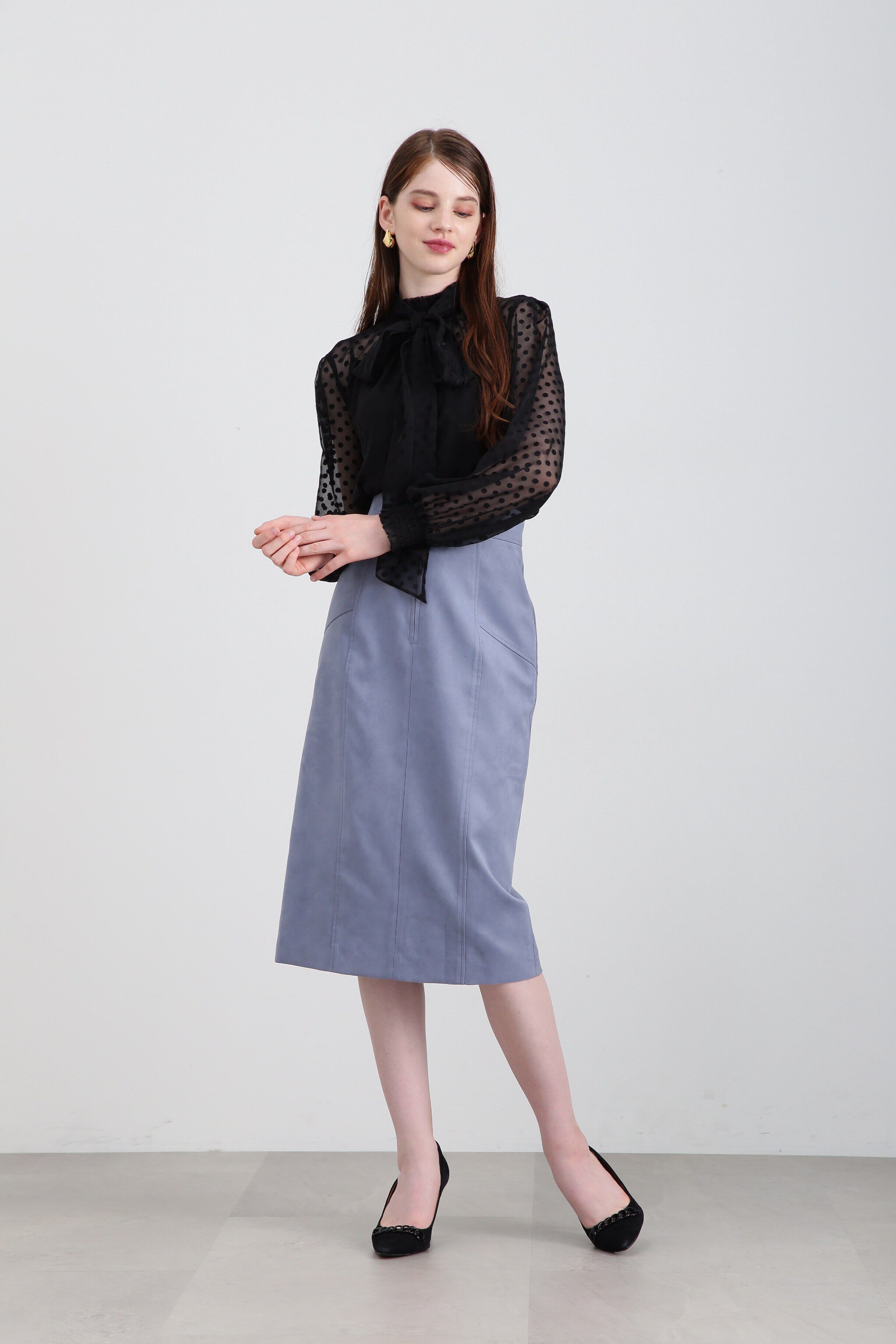  「◆オパールドットリボンブラウス」|シャツ・ブラウス|