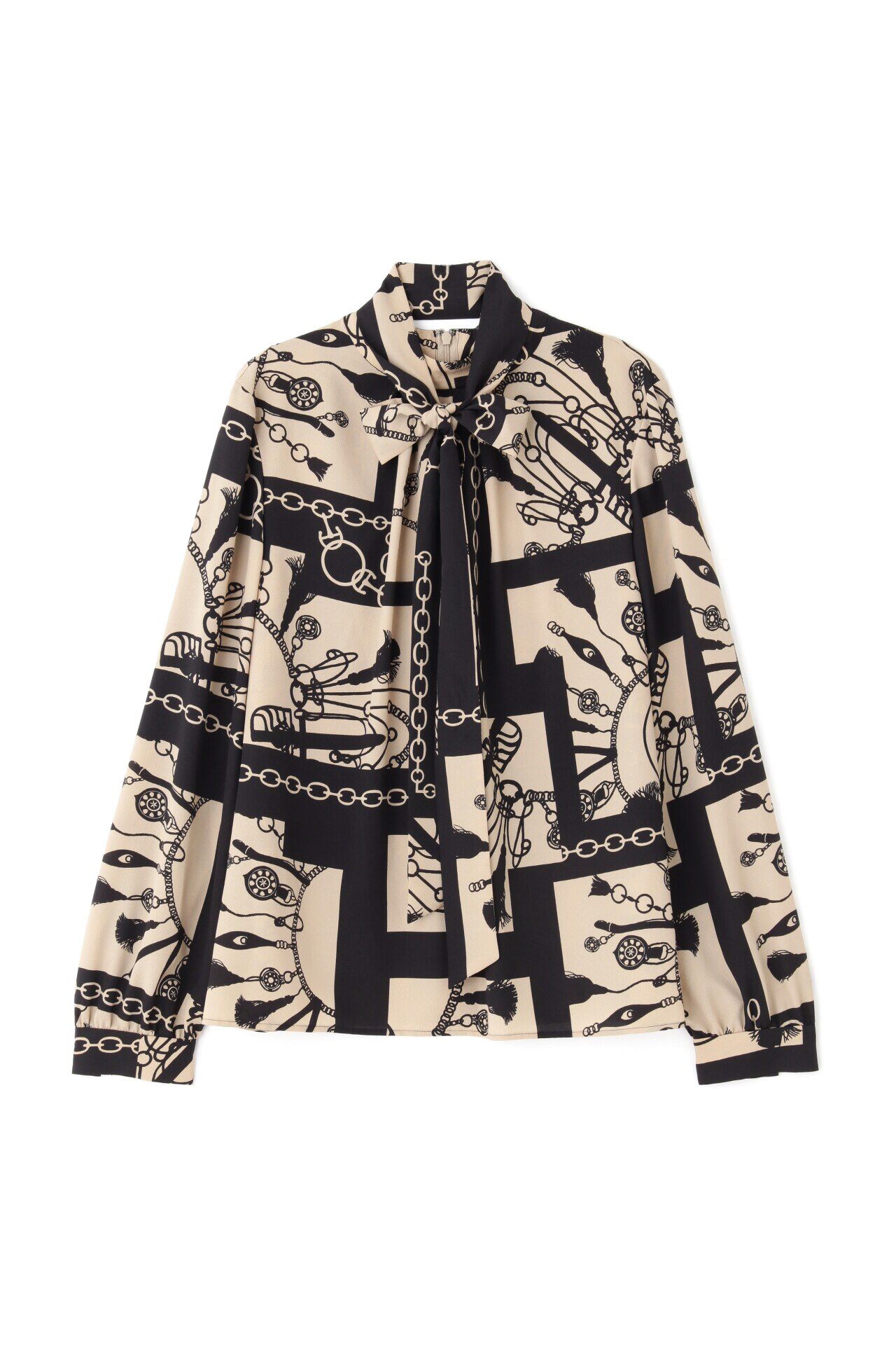  「◆コントラストプリントブラウス」|シャツ・ブラウス|