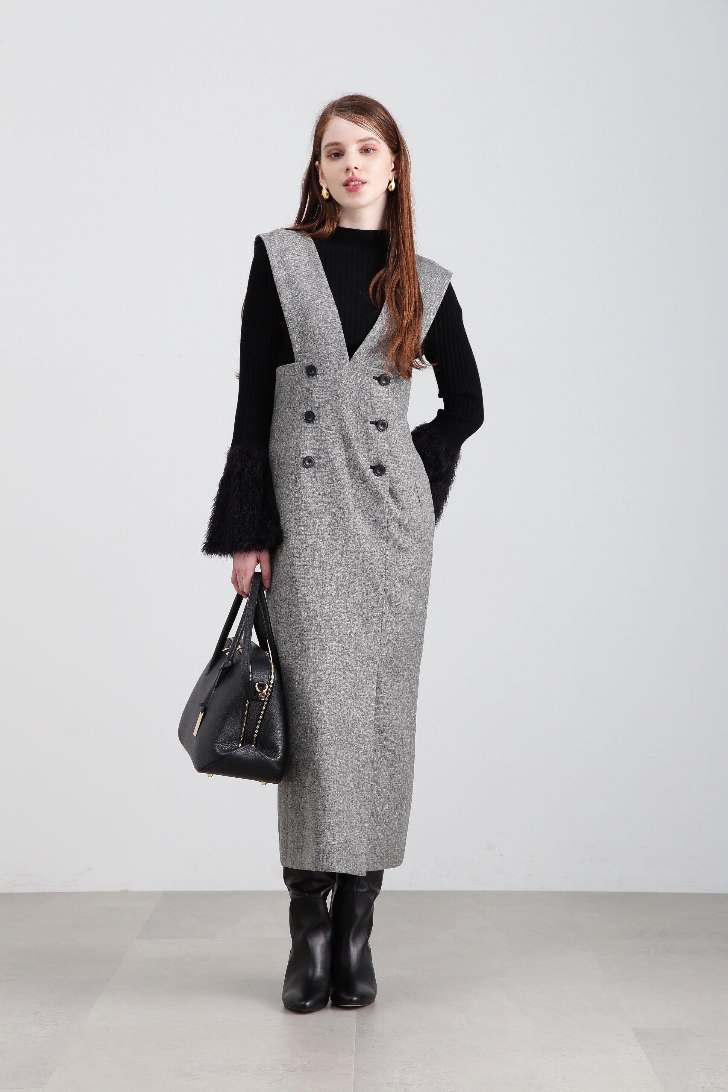  「◆デザインショルダージャンパースカート」|ワンピース|